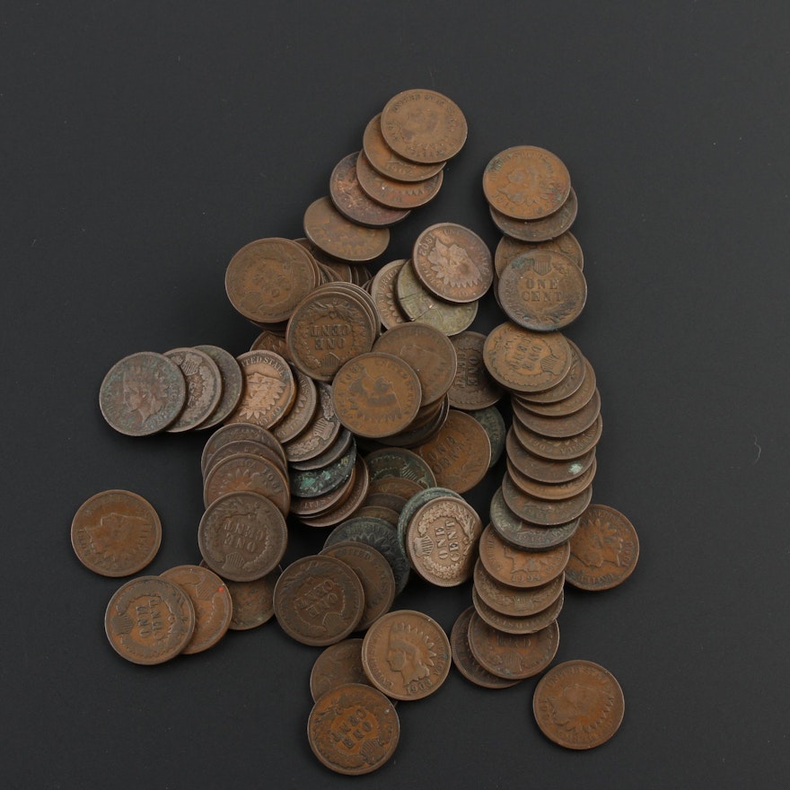 Group of 94 Indian Head Cents