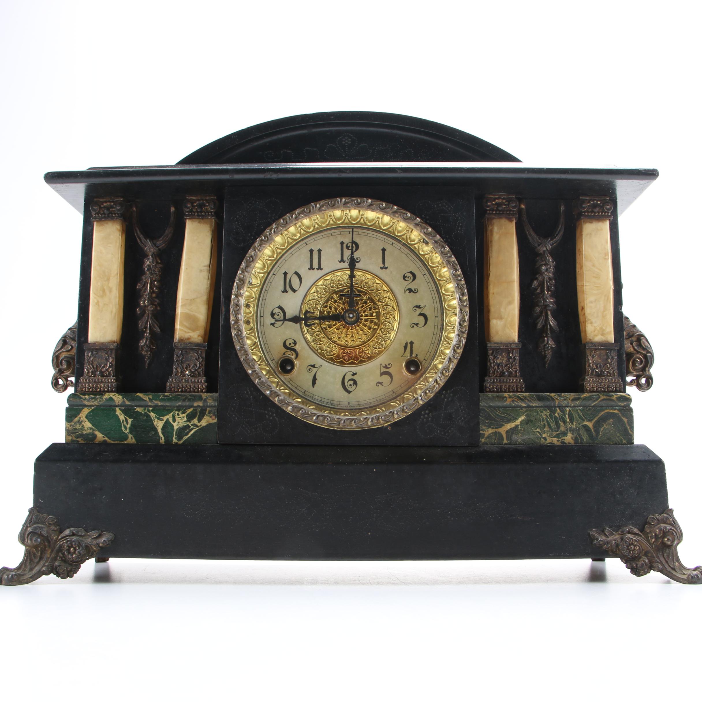 E. Ingraham Adamantine Mantel Clock, Early 20th Century