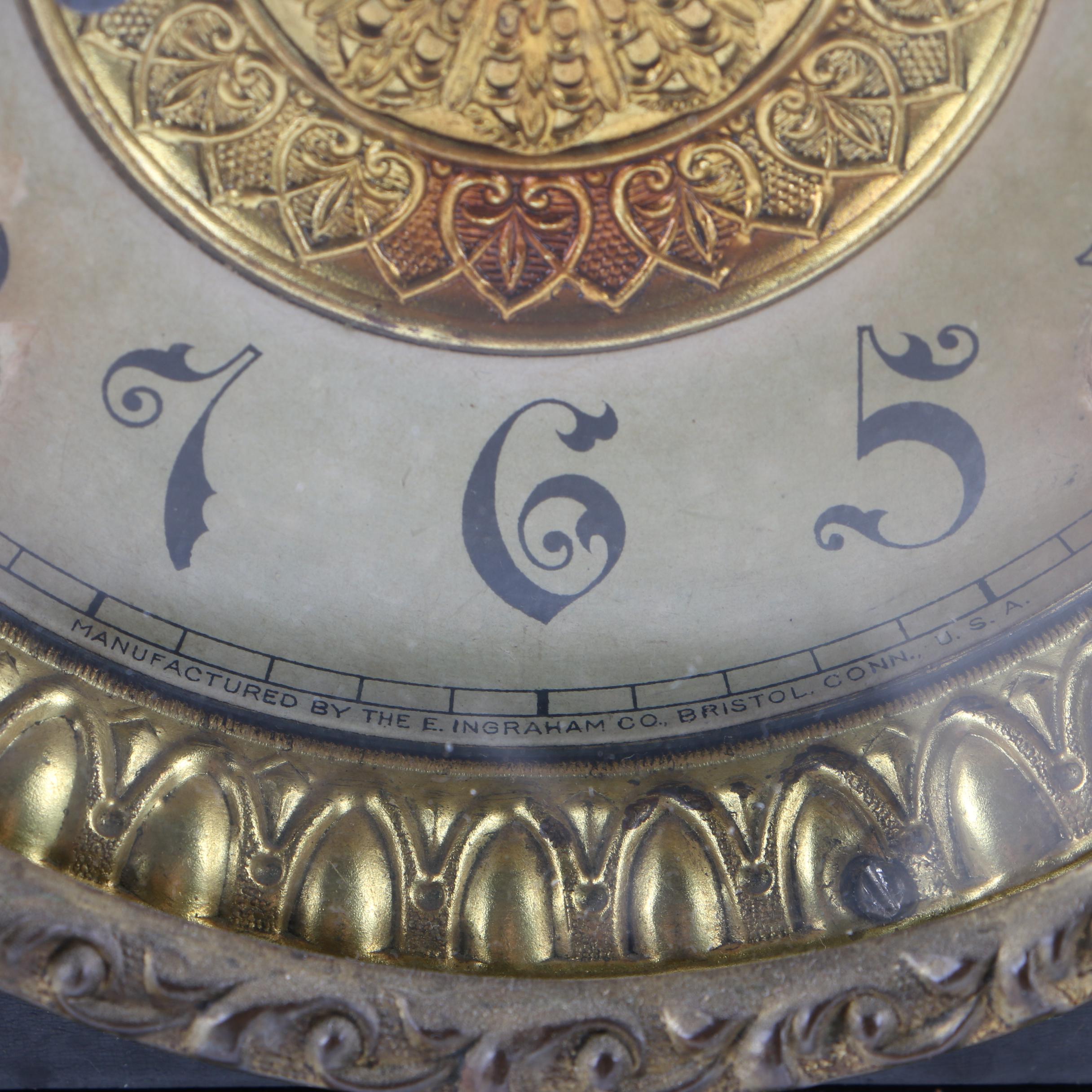 E. Ingraham Adamantine Mantel Clock, Early 20th Century