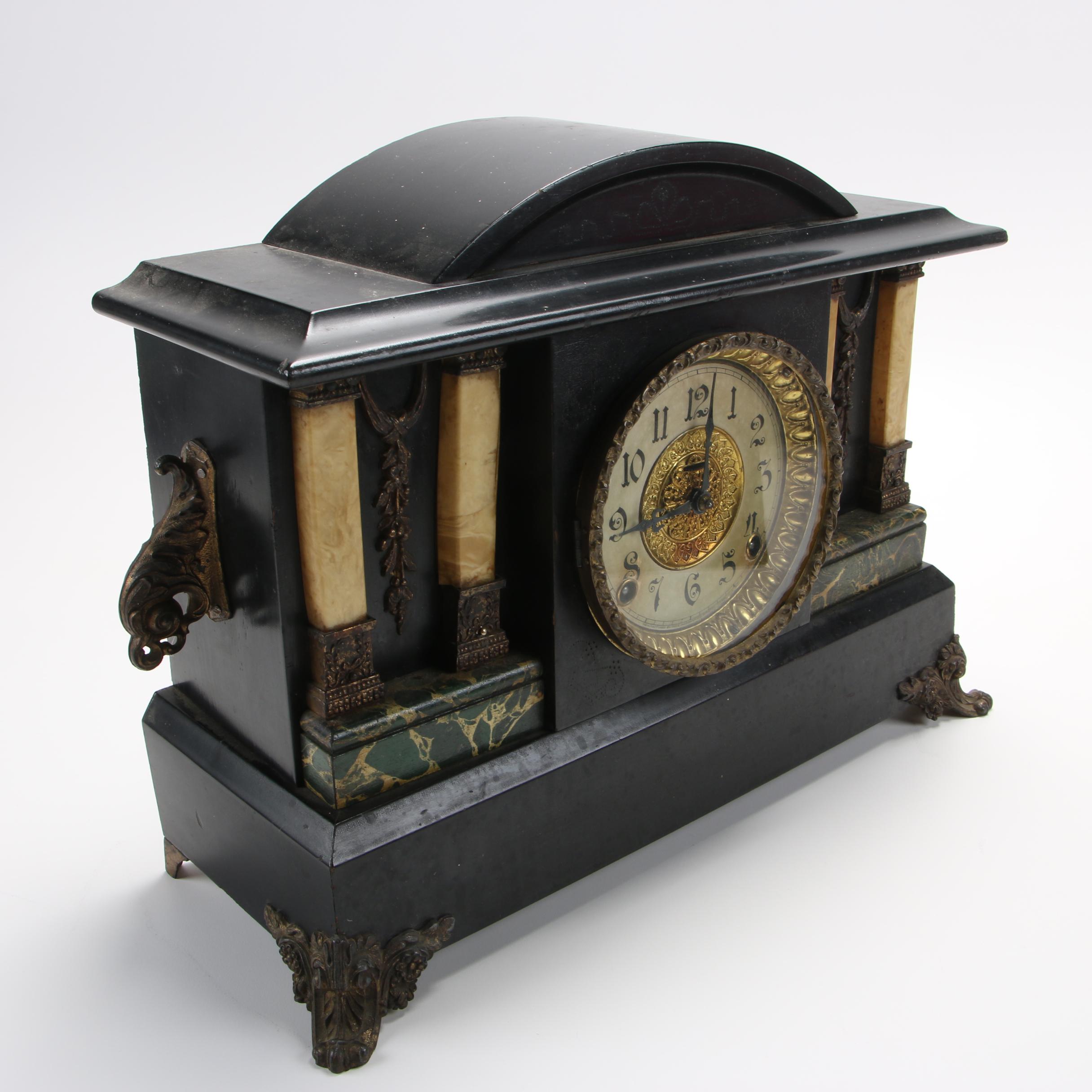 E. Ingraham Adamantine Mantel Clock, Early 20th Century