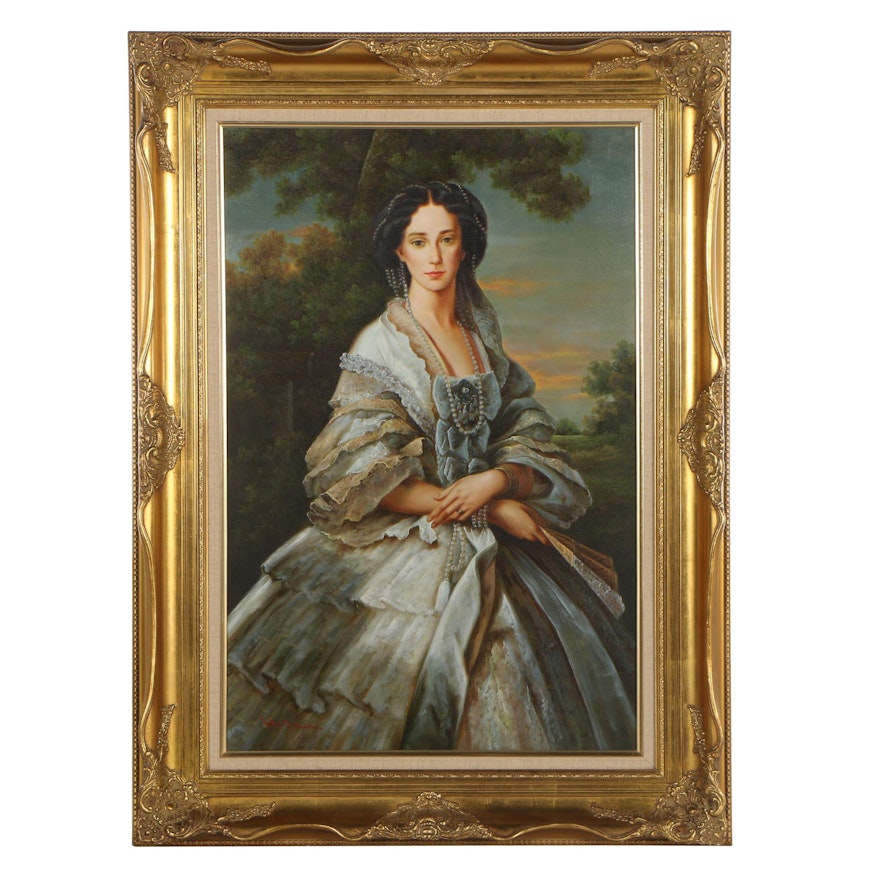 John Dawson Copy Oil Painting after Franz Xaver Winterhalter