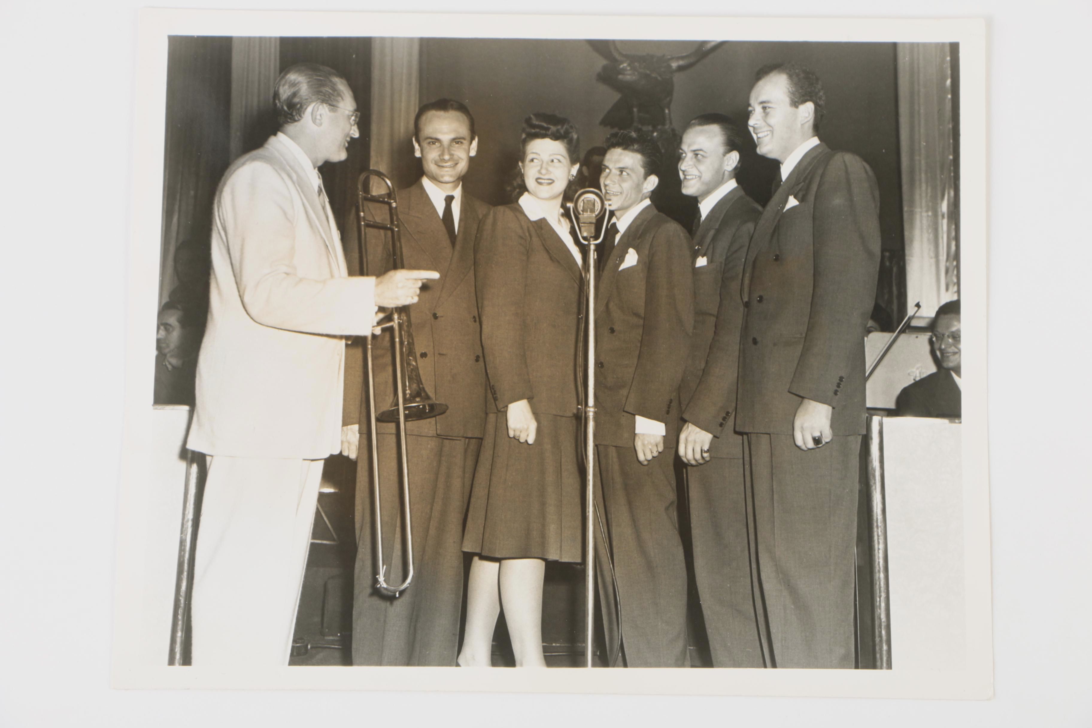 Tommy Dorsey Photographs including Group Shot of Pied Pipers with Frank Sinatra