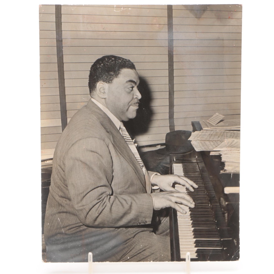 Gelatin-Silver Photograph of Fats Waller from the Jack Bradley Collection