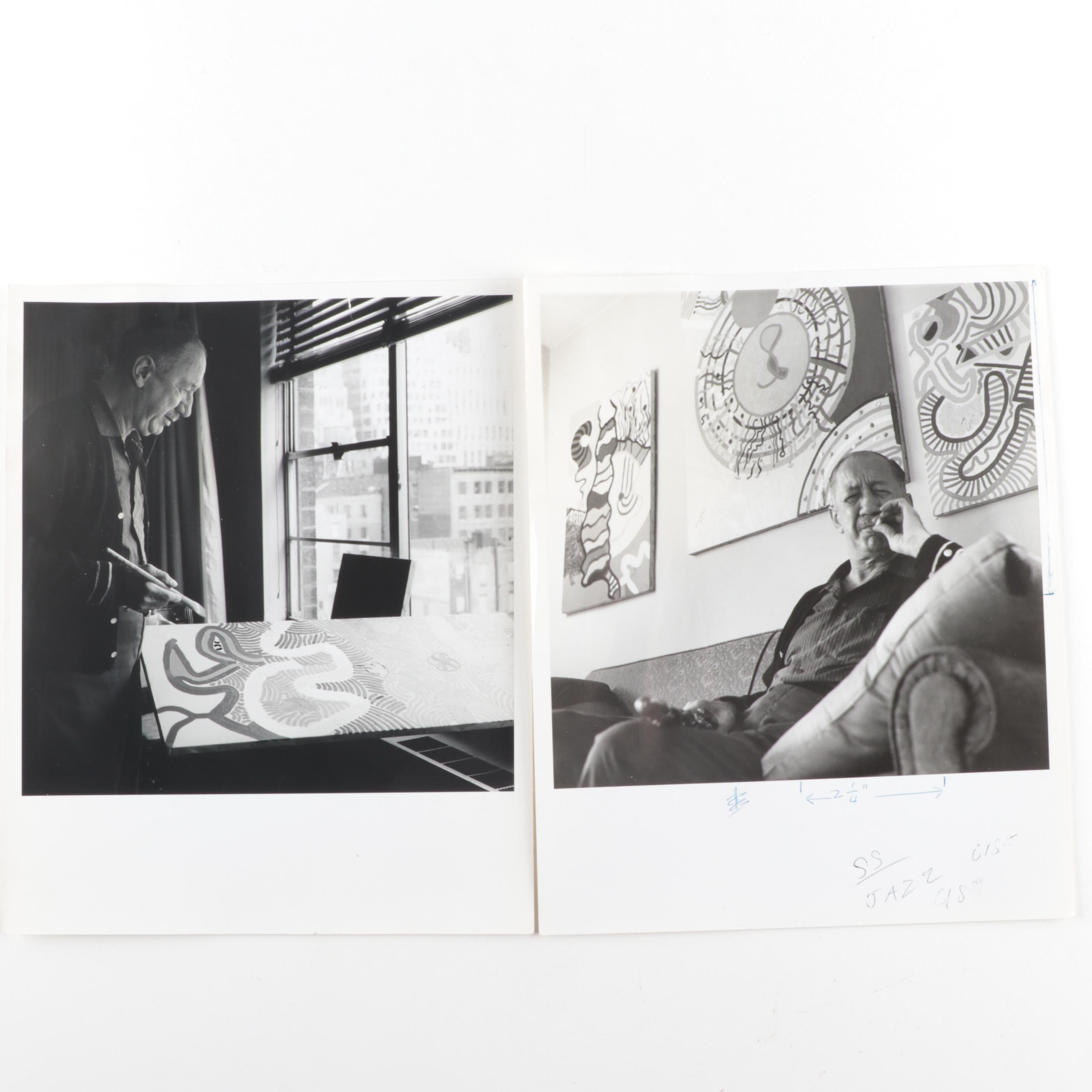 Photographs of Pee Wee Russell Painting from the Jack Bradley Collection