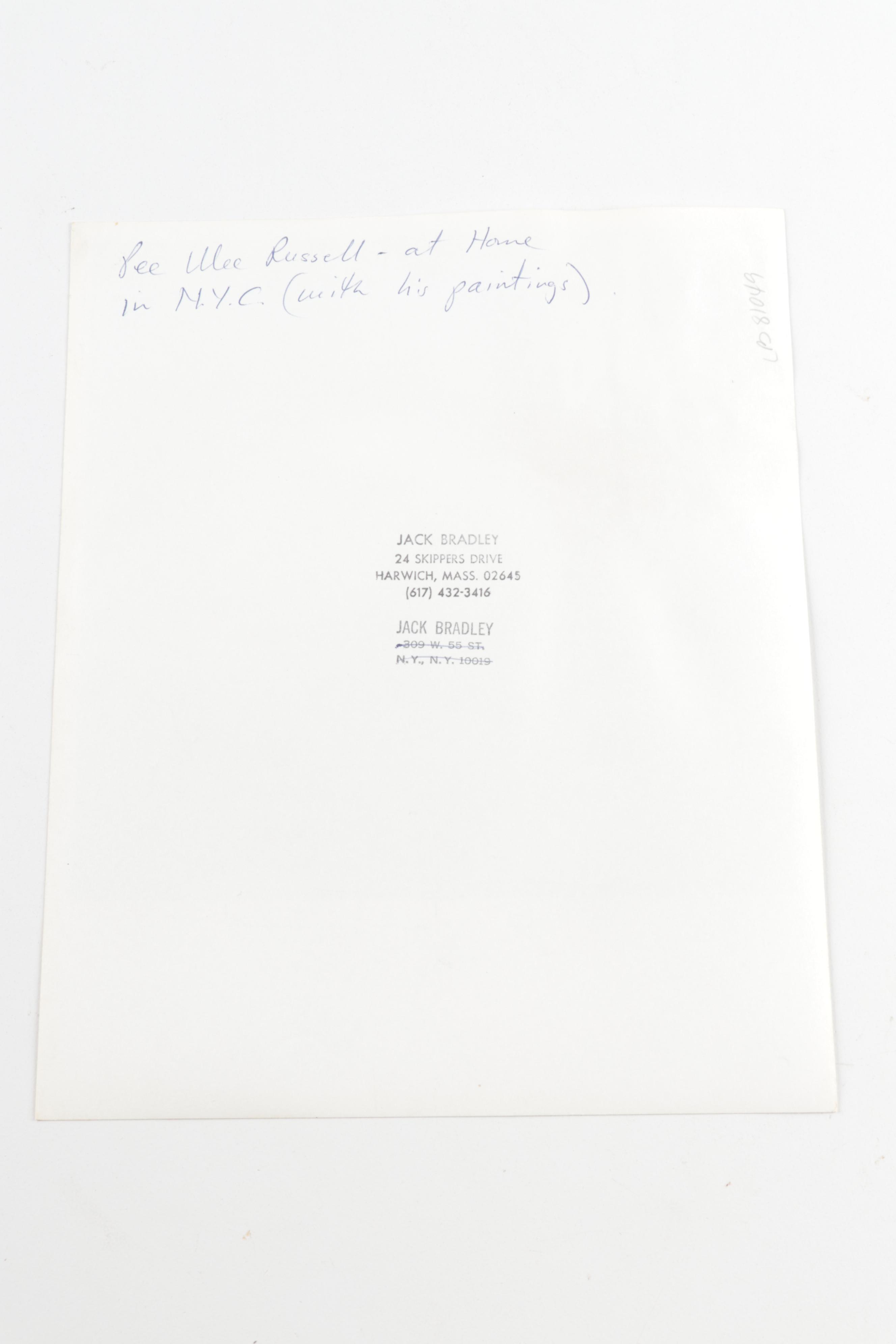 Photographs of Pee Wee Russell Painting from the Jack Bradley Collection