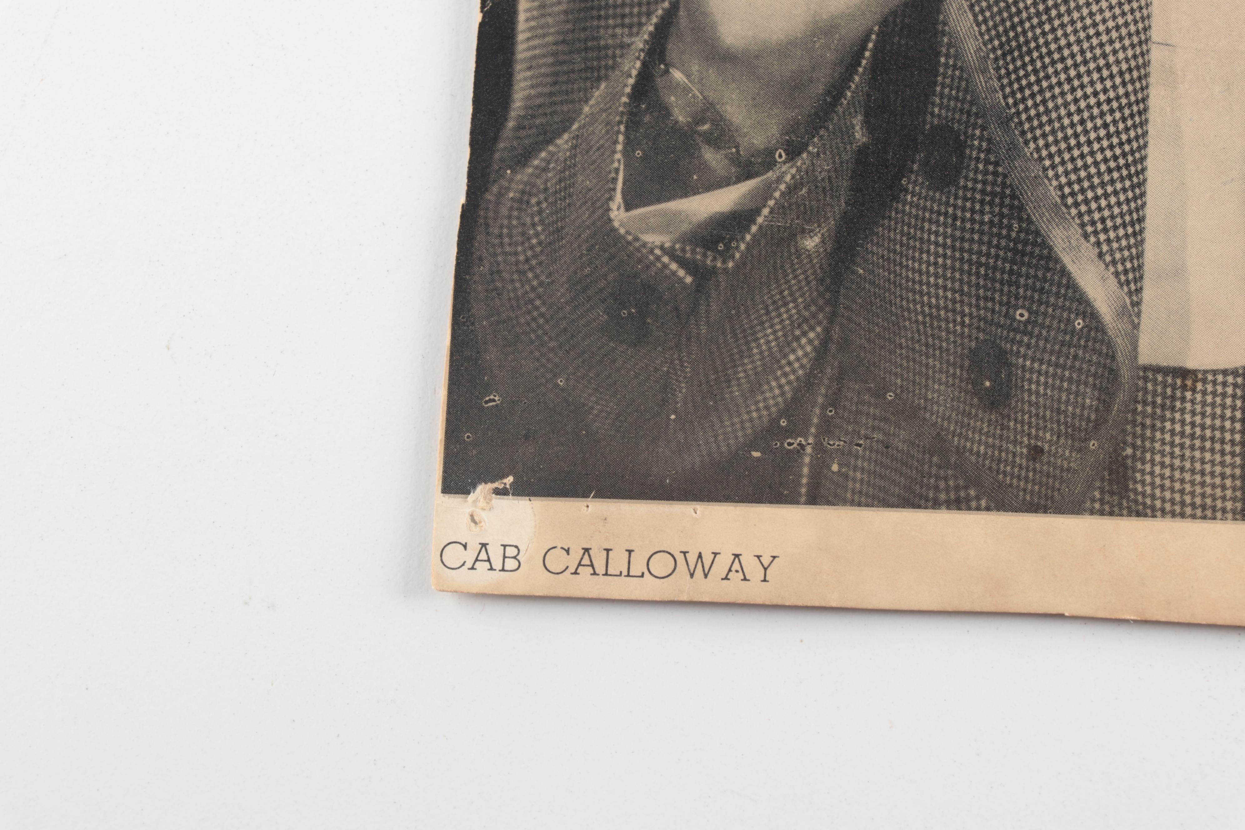 Photographs of Cab Calloway from Jack Bradley's Collection