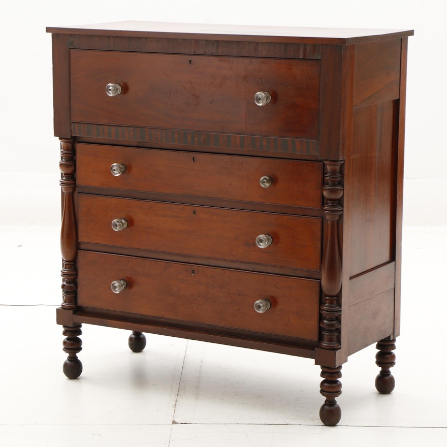 Antique Empire Style Chest of Drawers in Cherry