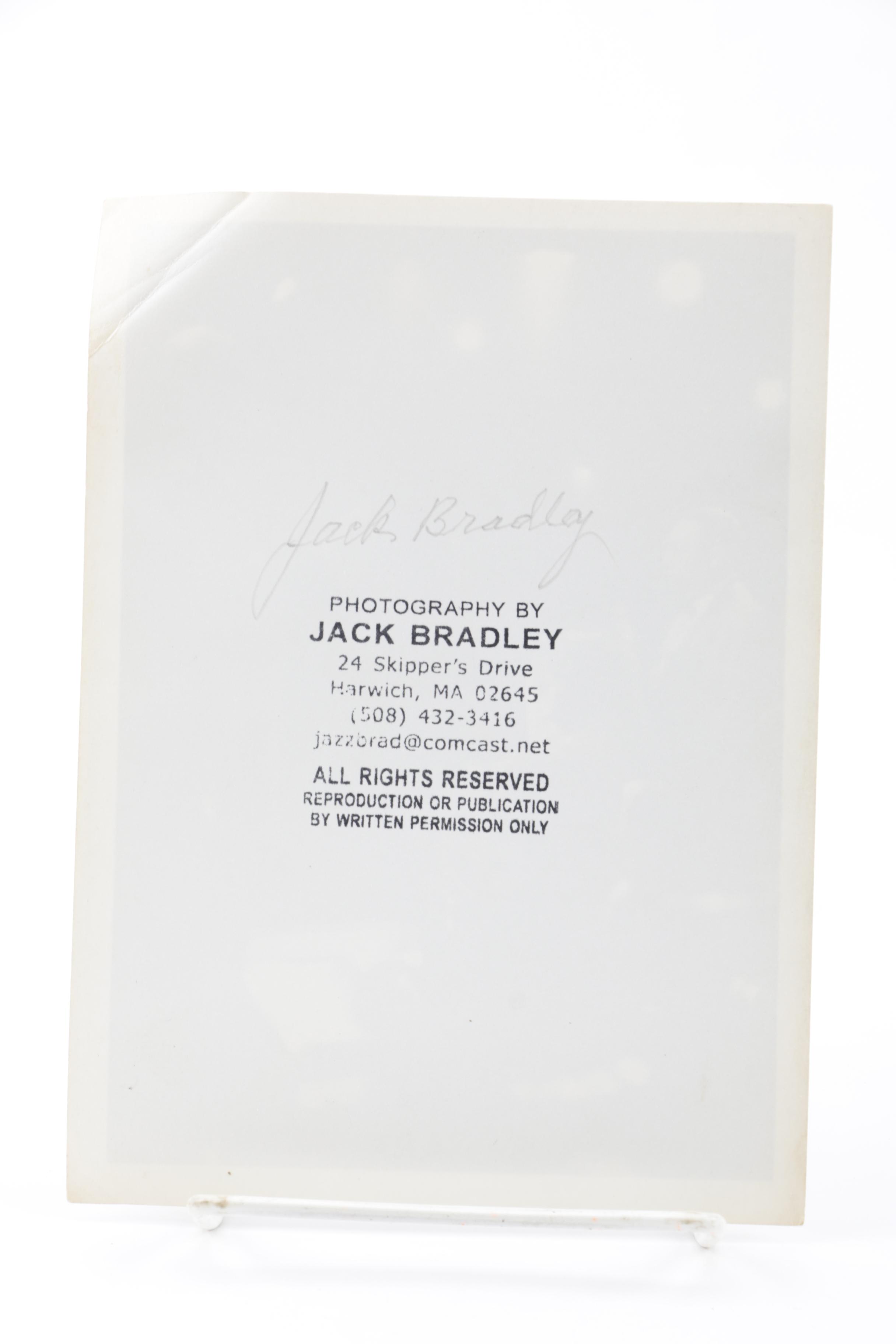 Black and White Photograph of Jazz Musicians Signed by Jack Bradley