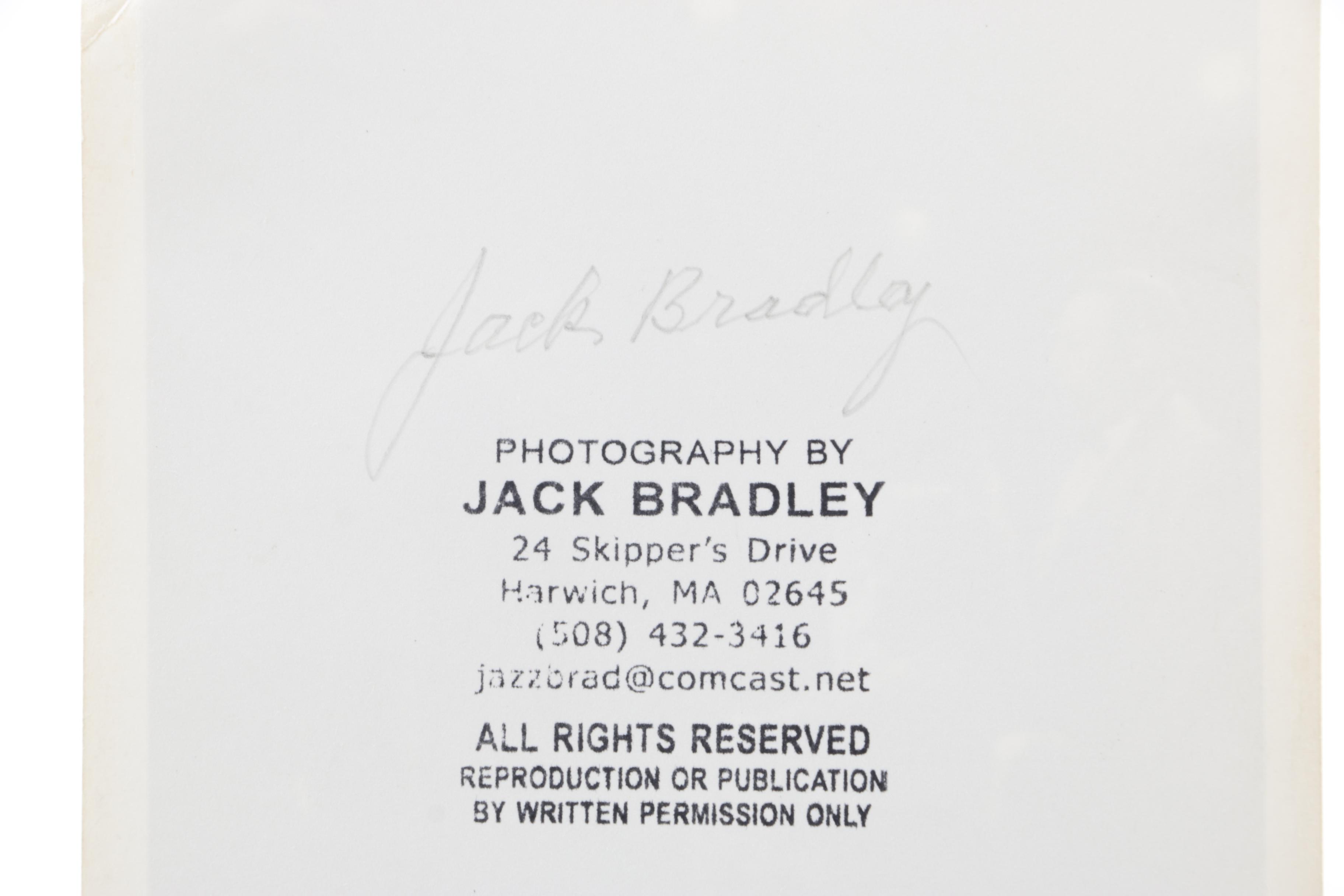 Black and White Photograph of Jazz Musicians Signed by Jack Bradley