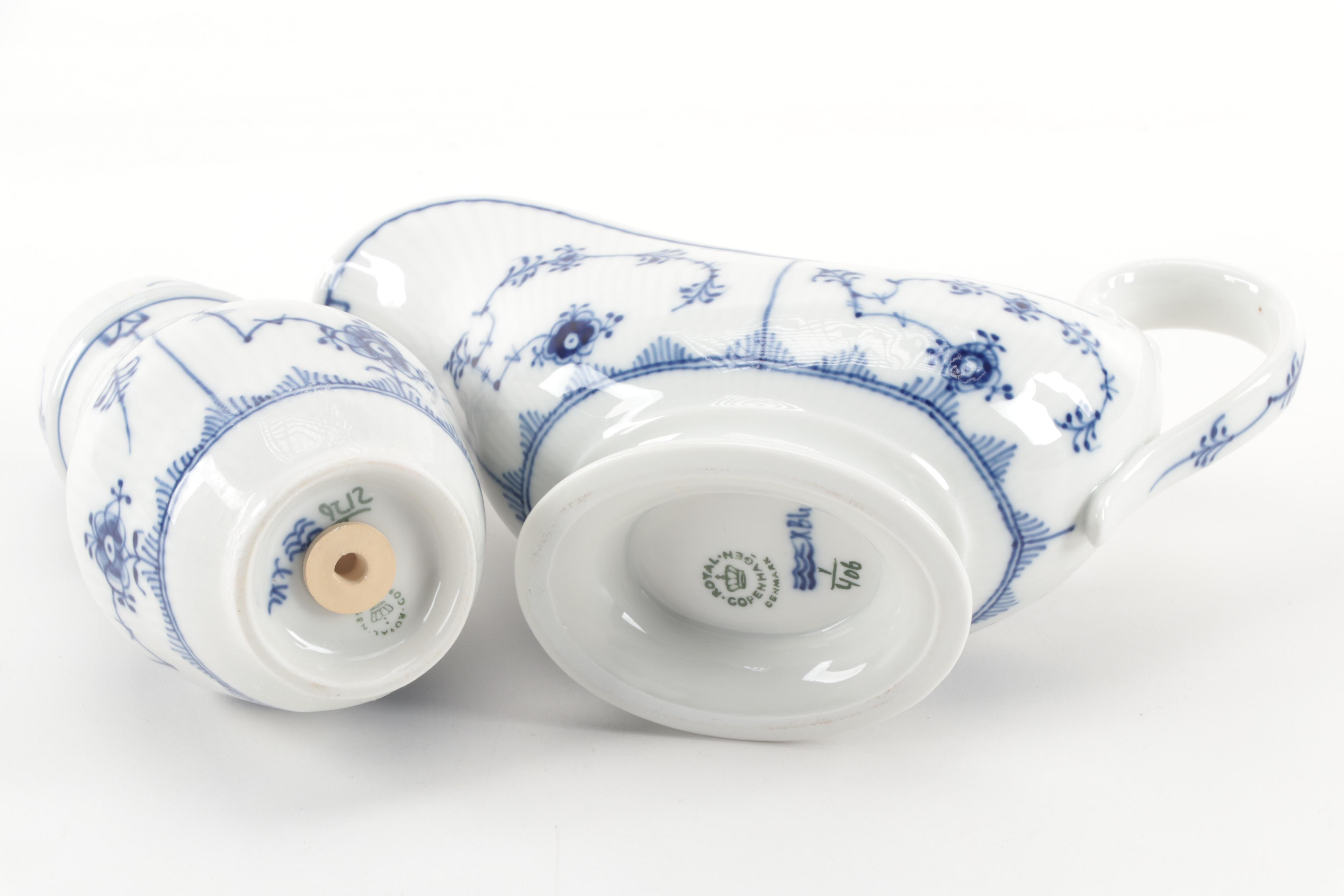 Vintage Royal Copenhagen "Blue Fluted" Porcelain Dinnerware