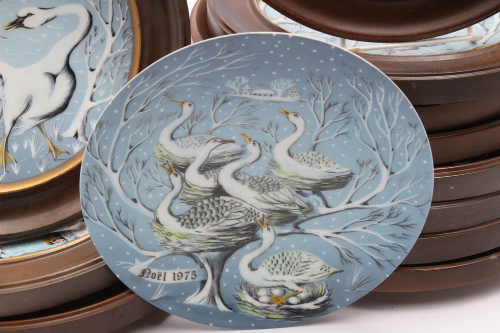 1970s Era Haviland Limoges "Twelve Days of Christmas" Collector Plates