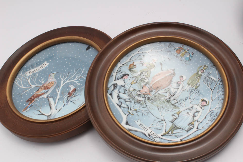 1970s Era Haviland Limoges "Twelve Days of Christmas" Collector Plates