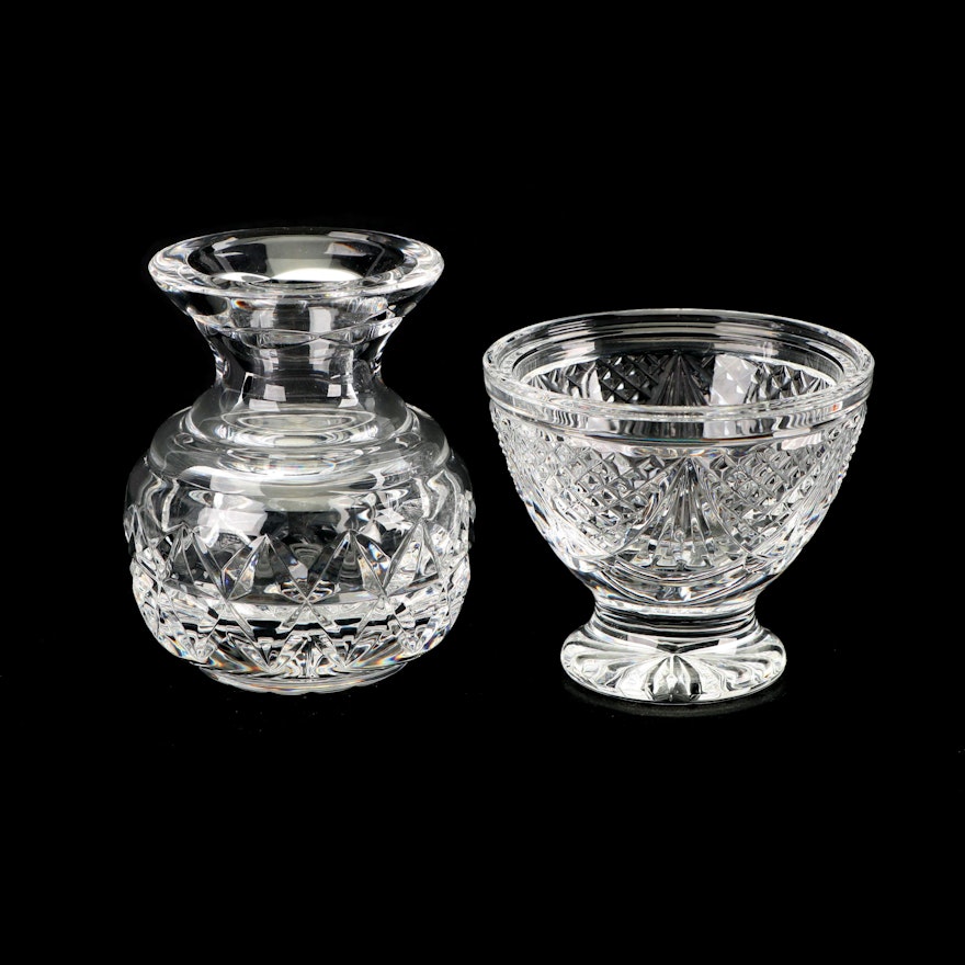 Waterford Crystal "Violet Vase" with Footed Candy Dish
