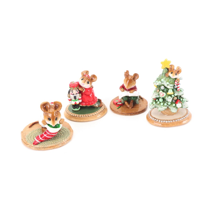 Christmas "Wee Forest Folk" Figurines by Donna, William, and Annette Peterson