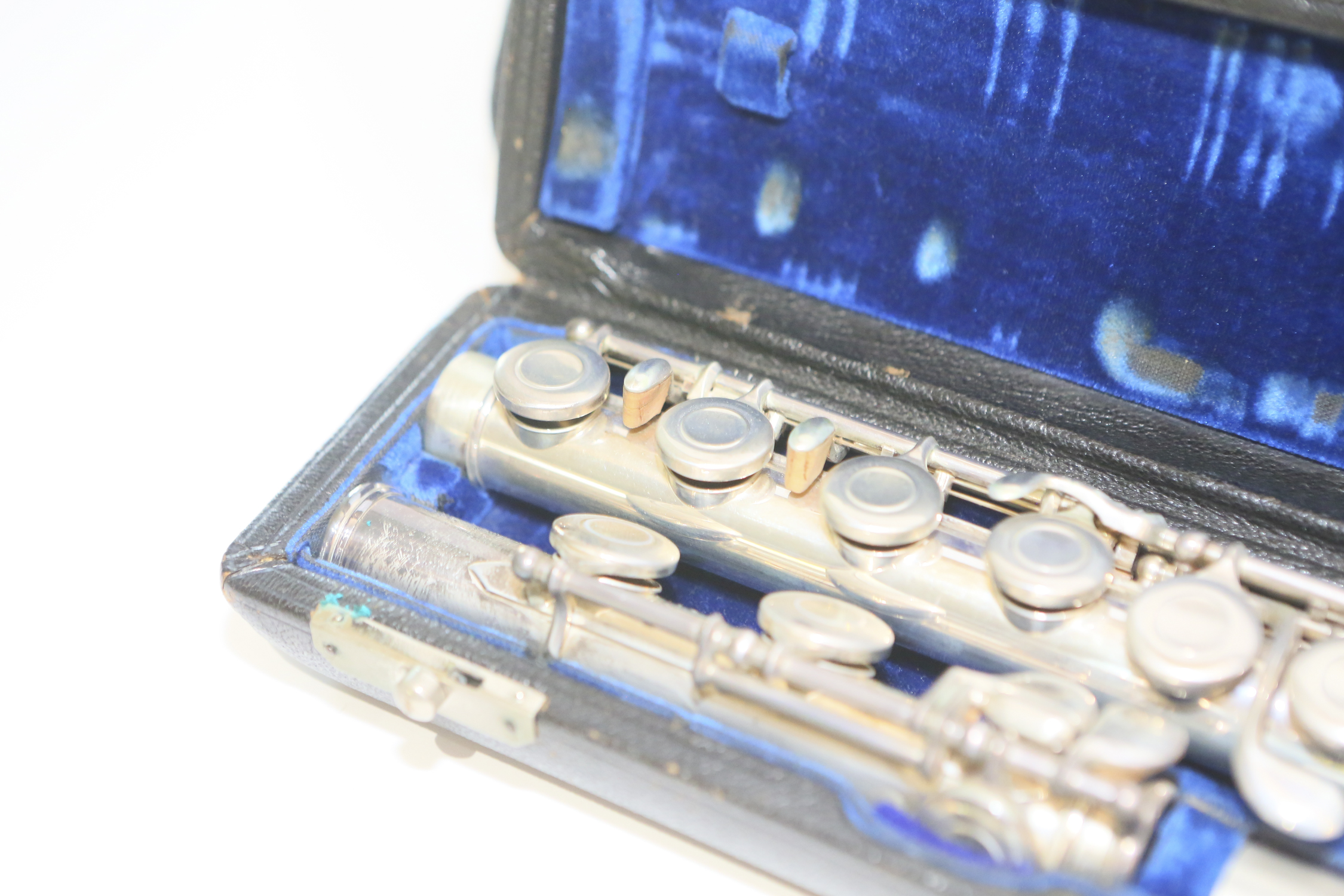 Vintage Verne Q. Powell Handmade Sterling Silver Flute with Later Foot Joint