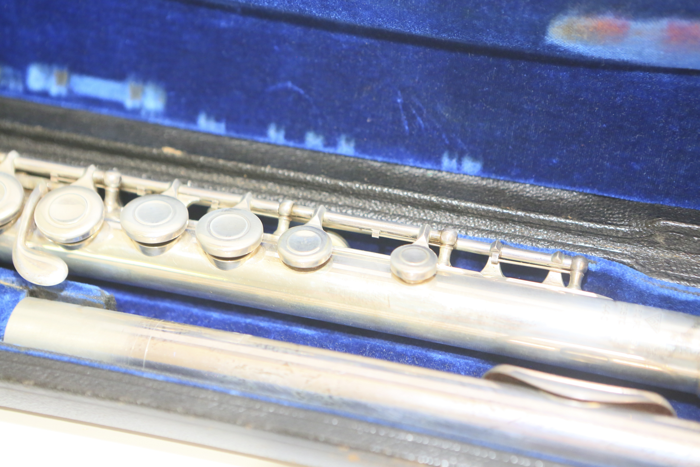 Vintage Verne Q. Powell Handmade Sterling Silver Flute with Later Foot Joint