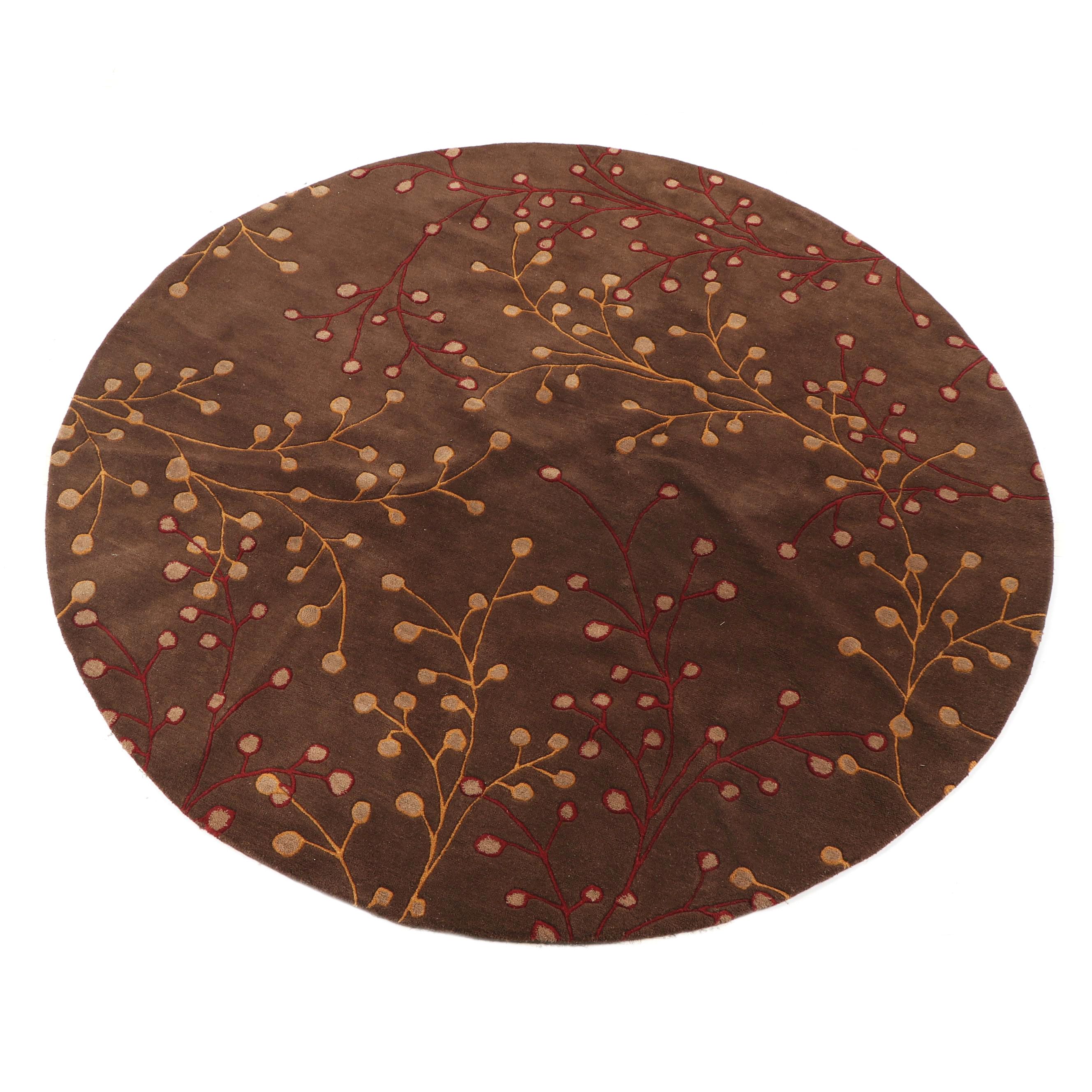 Hand-Tufted Surya "Athena" Round Wool Rug