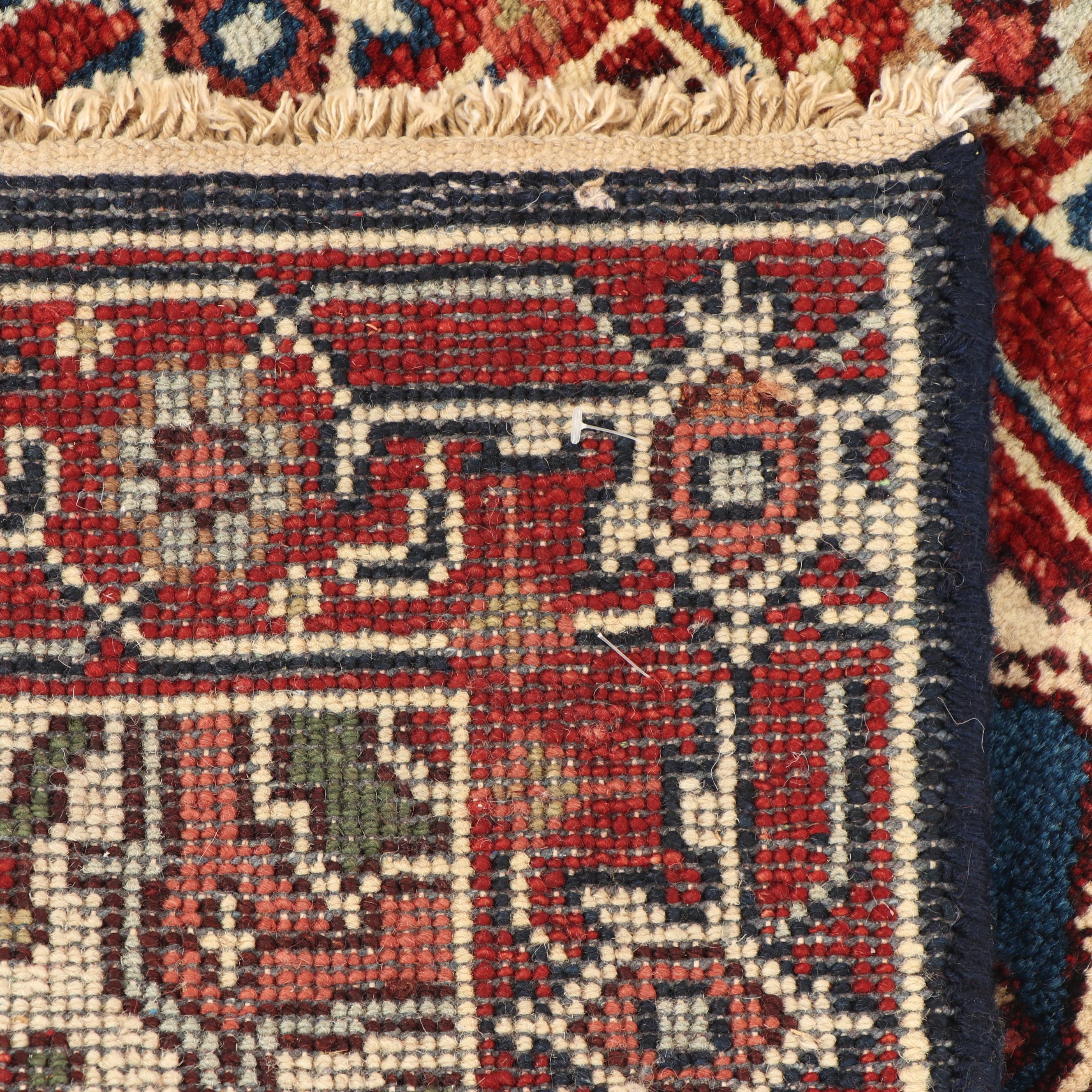 Hand-Knotted Indo-Persian Heriz Wool Rug