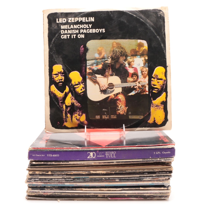 Assorted Vinyl Albums Including Led Zeppelin