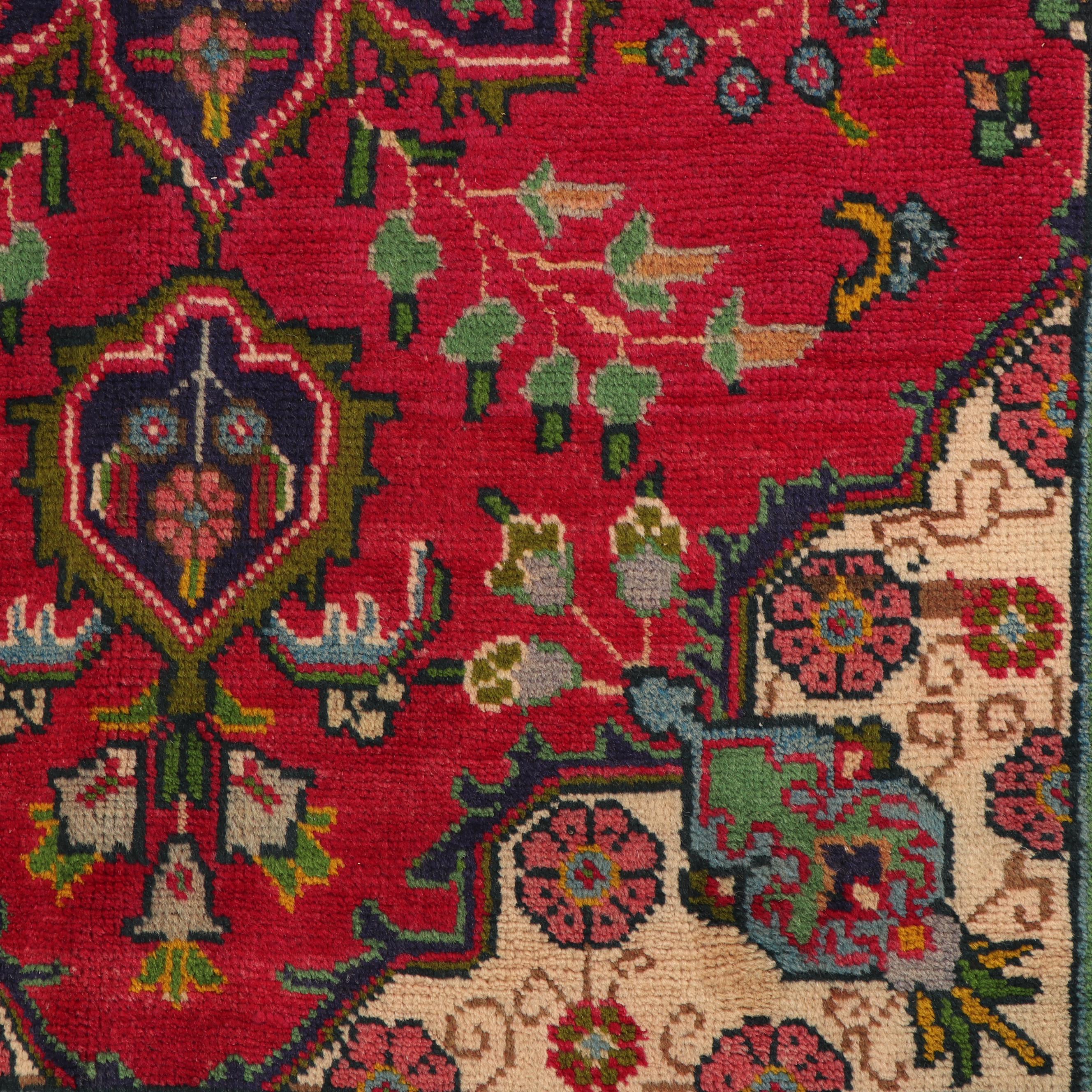 Hand-Knotted Indo-Persian Tabriz Wool Rug