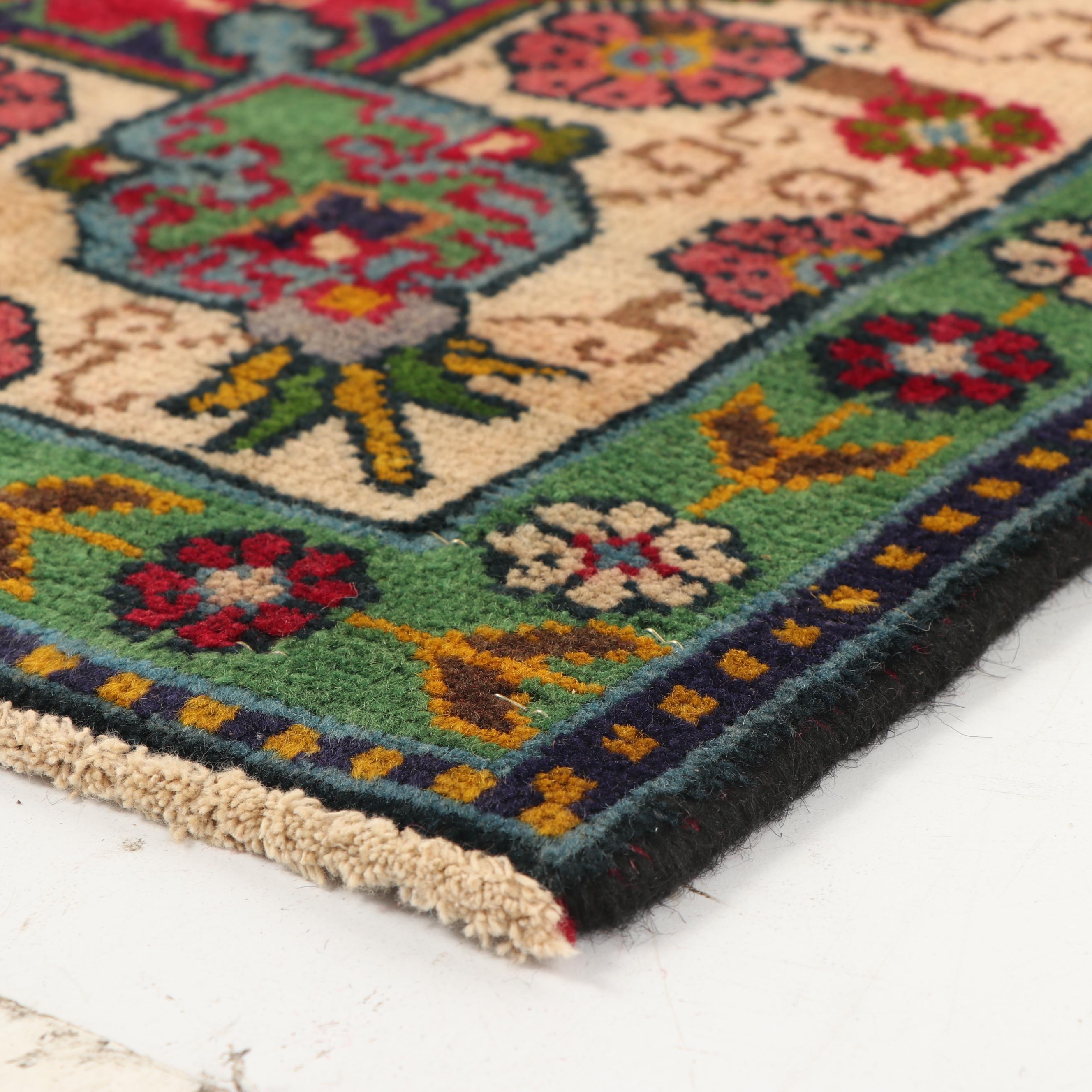 Hand-Knotted Indo-Persian Tabriz Wool Rug