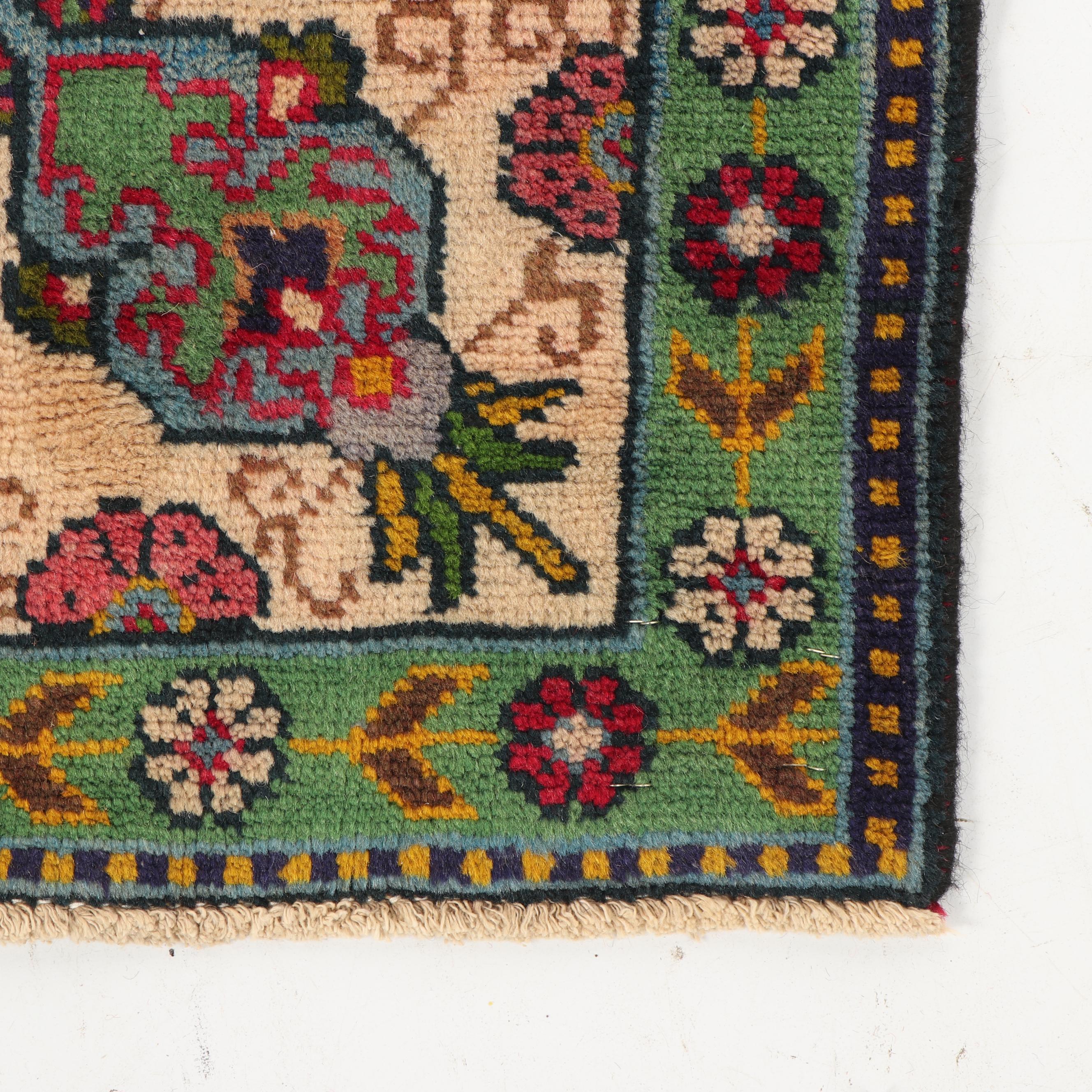 Hand-Knotted Indo-Persian Tabriz Wool Rug