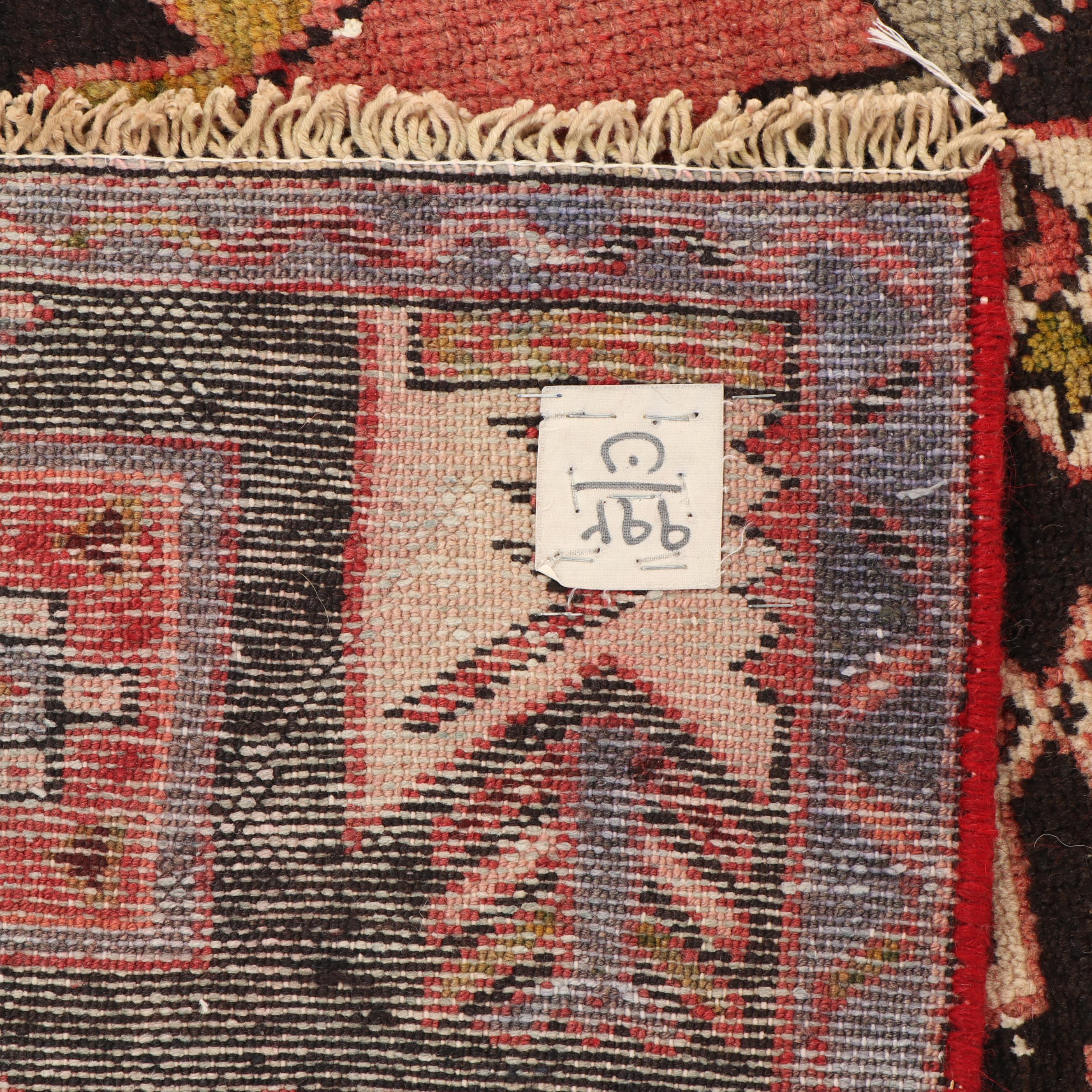Hand-Knotted Persian Zanjan Wool Rug
