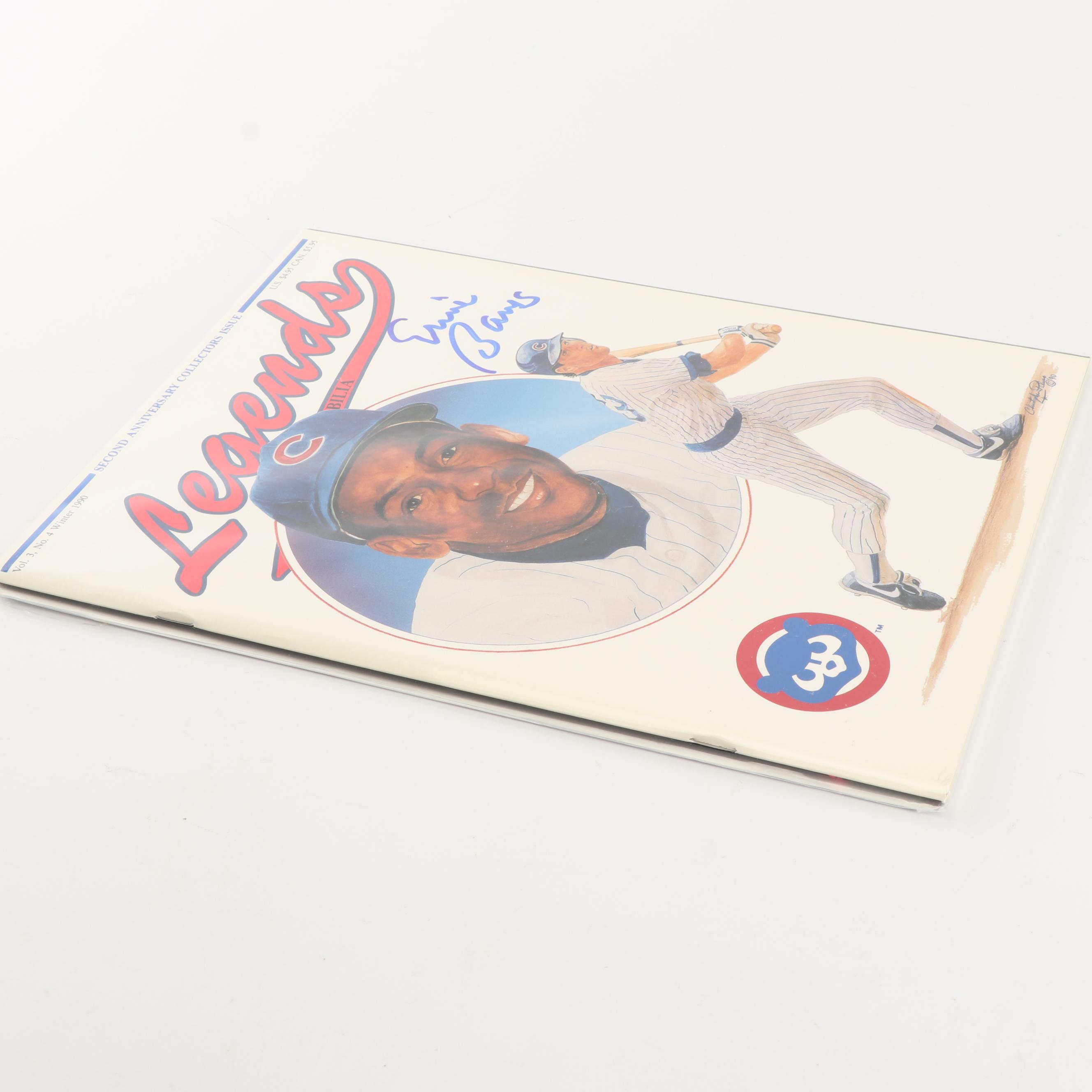 Ernie Banks Autographed 1990 "Legends" Sports Memorabilia Magazine
