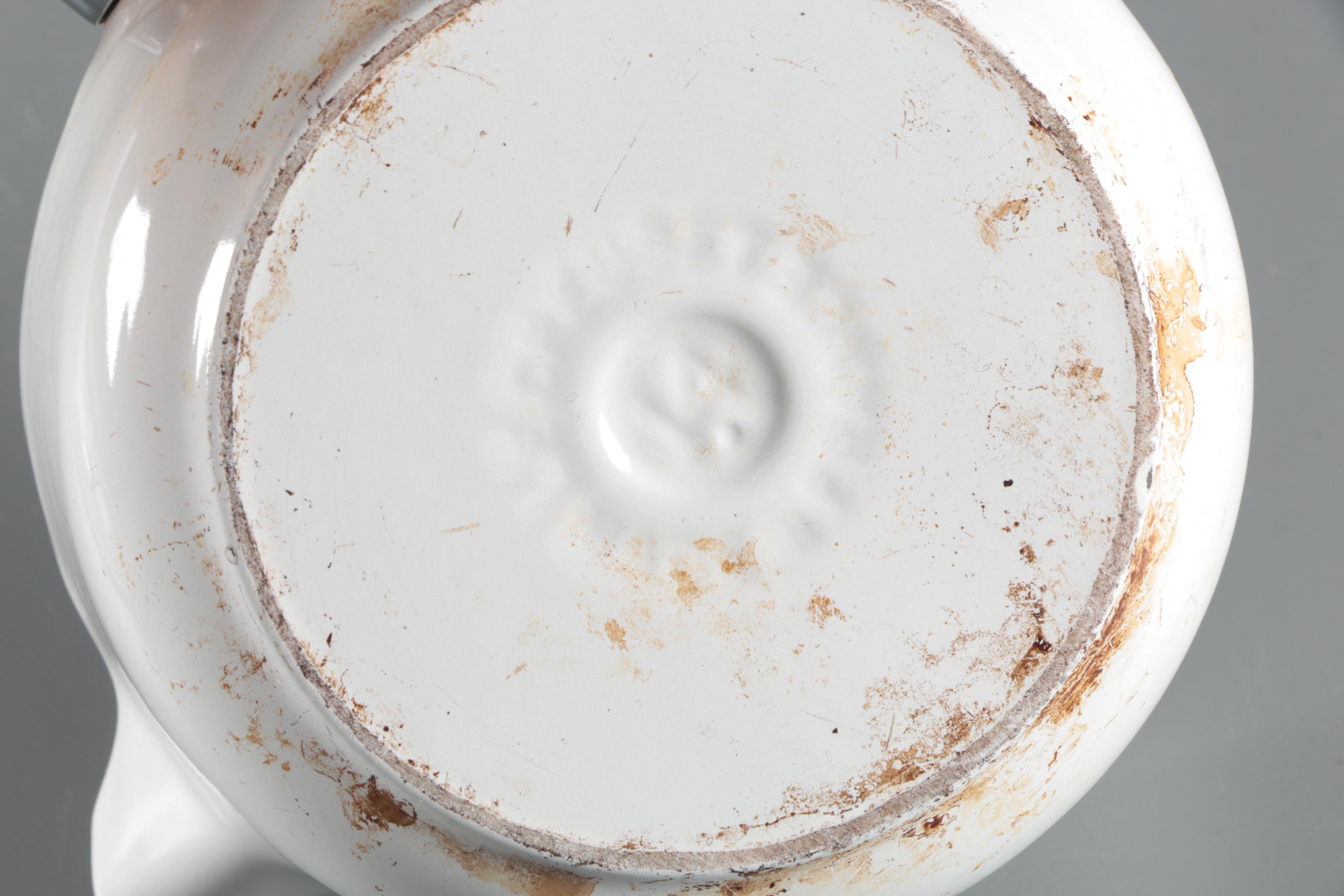 Le Creuset White Enameled Cast Iron Sauce Pan