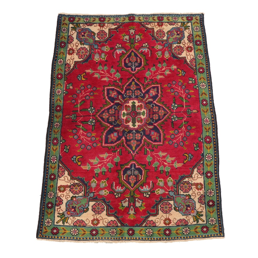 Hand-Knotted Indo-Persian Tabriz Wool Rug