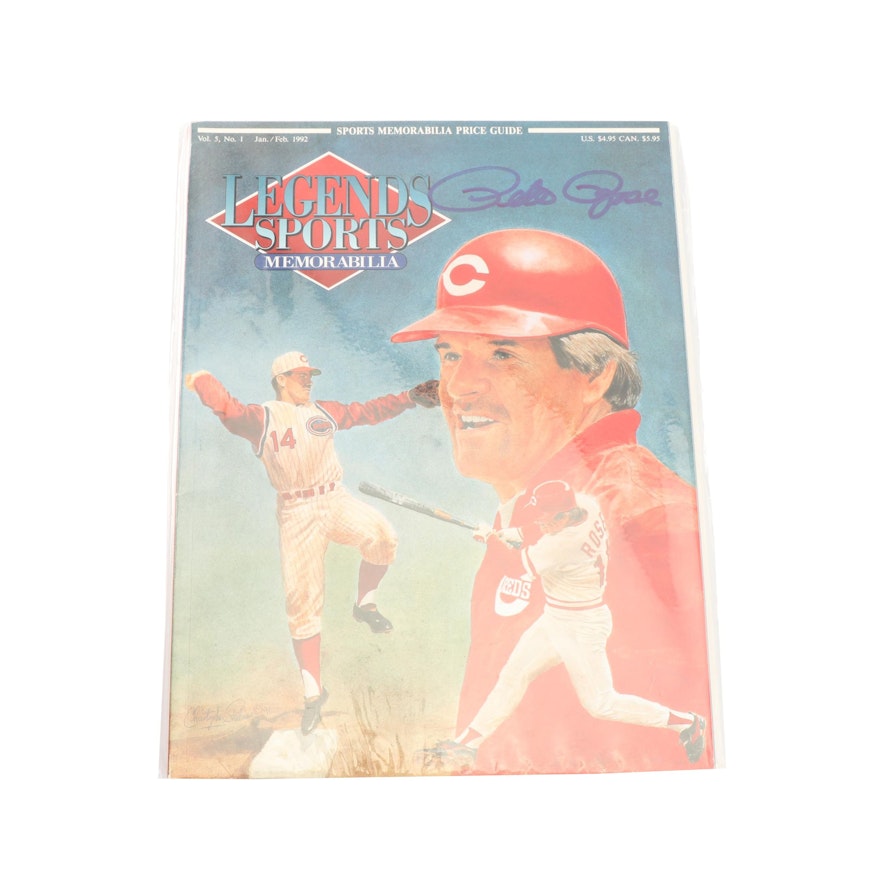 Pete Rose Autographed 1992 "Legends Sports Memorabilia" Price Guide