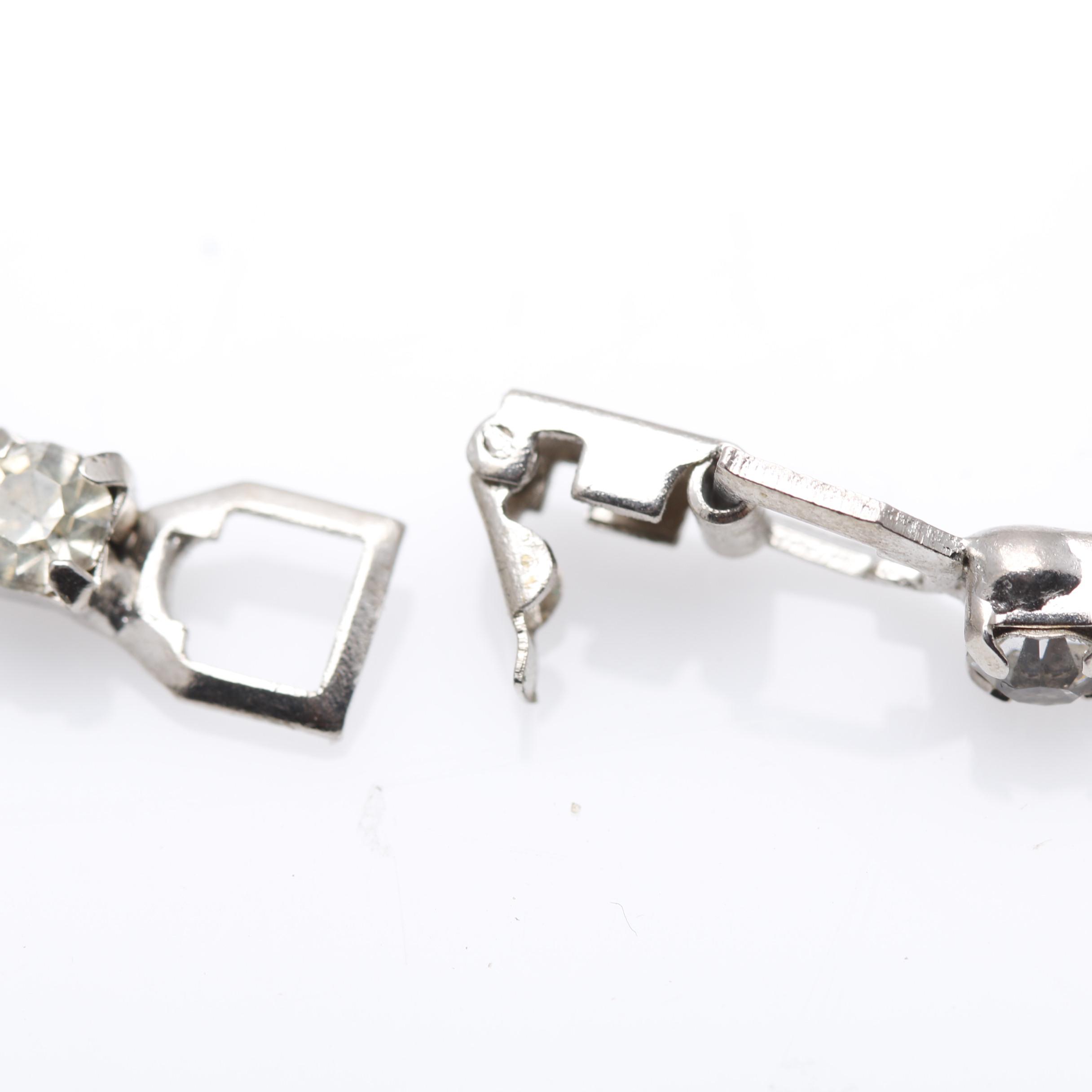 Vintage Rhinestone Jewelry Including 1920's Czech Glass