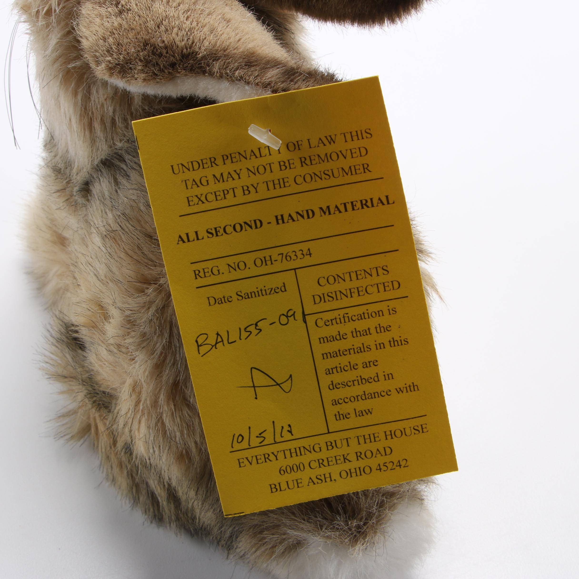 Steiff Plush Animals Including "Dormy" and "Molly", 1970-80s
