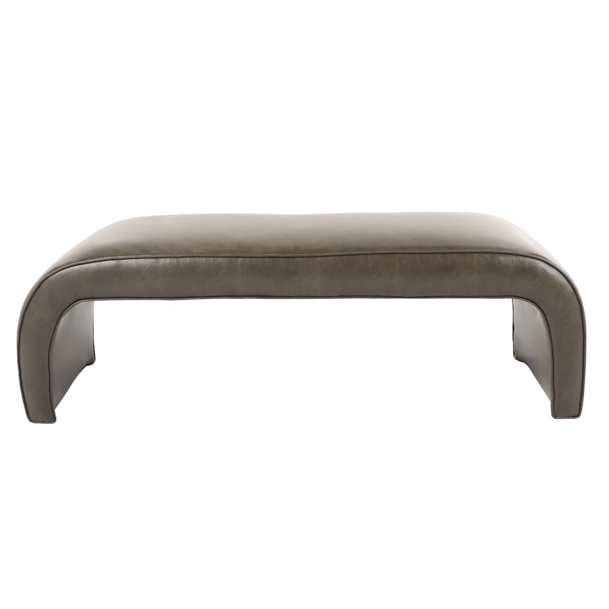 Contemporary Faux Leather Upholstered Bench