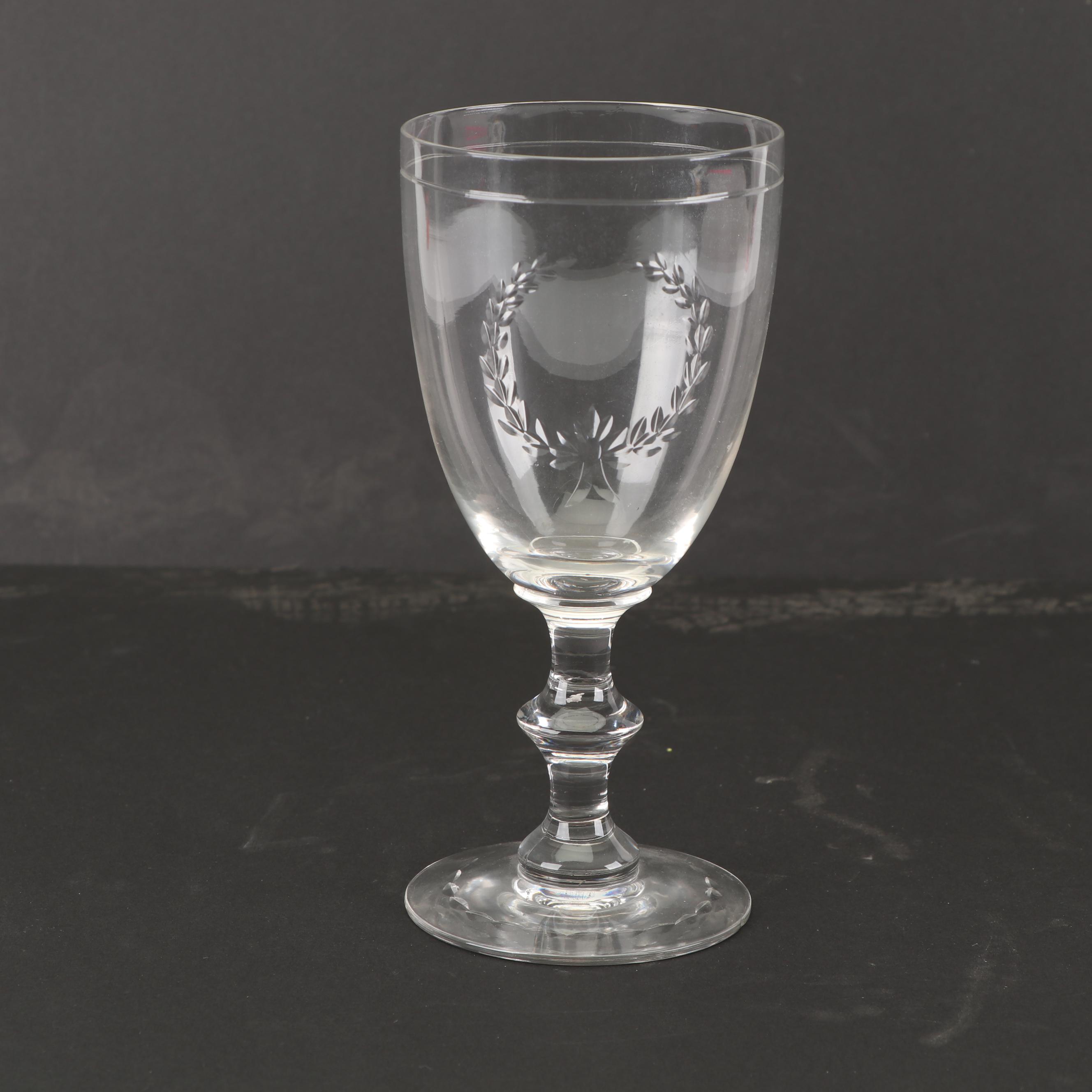 Hawkes Cut Glass "Laurel Wreath" Water Goblets