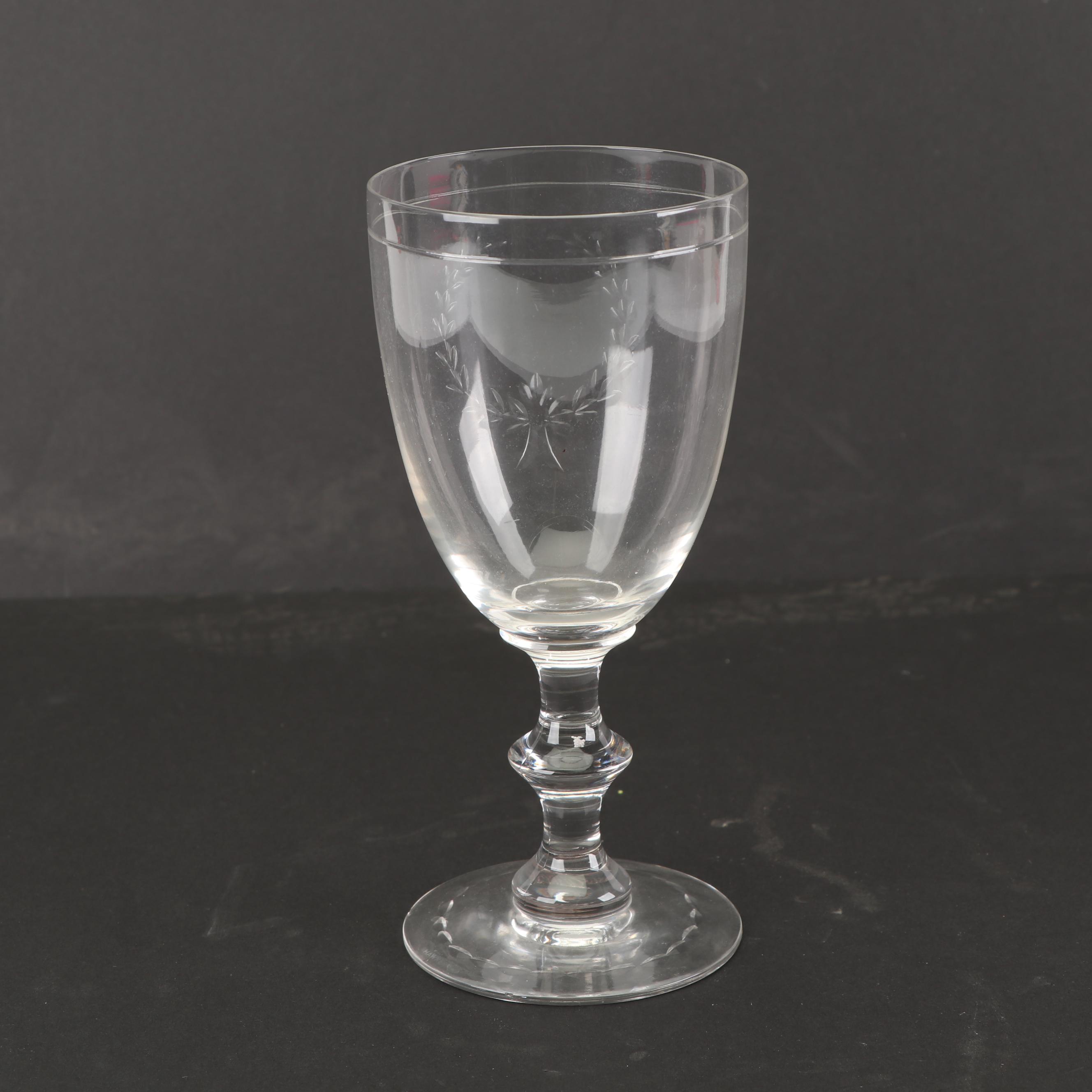 Hawkes Cut Glass "Laurel Wreath" Water Goblets