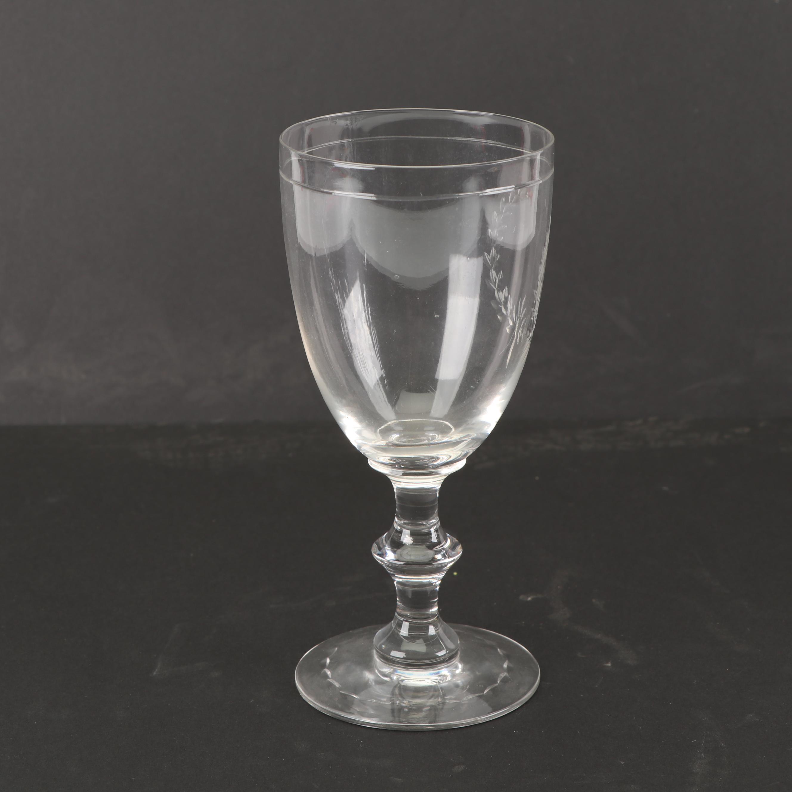 Hawkes Cut Glass "Laurel Wreath" Water Goblets
