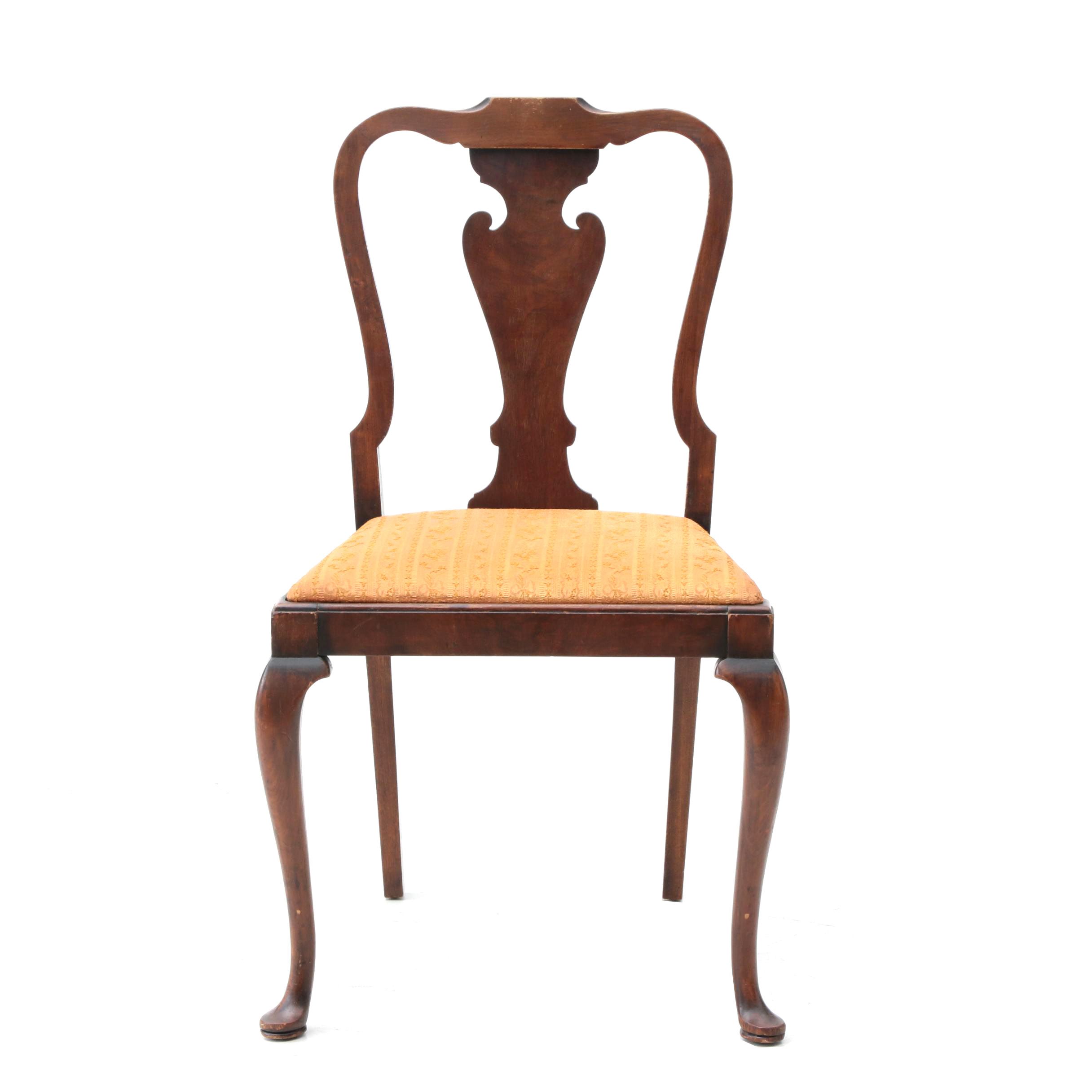 Queen Anne Style Walnut Side Chair