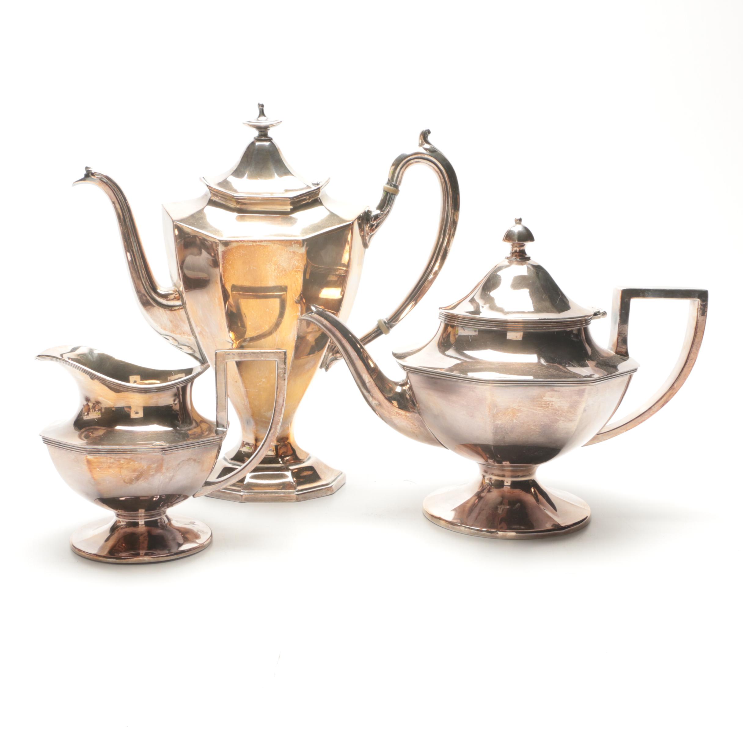 Sheffield Silver Co. Silver Plate Tea and Coffee Service Set
