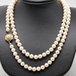 Mikimoto 14K Yellow Gold Cultured Pearl Necklace