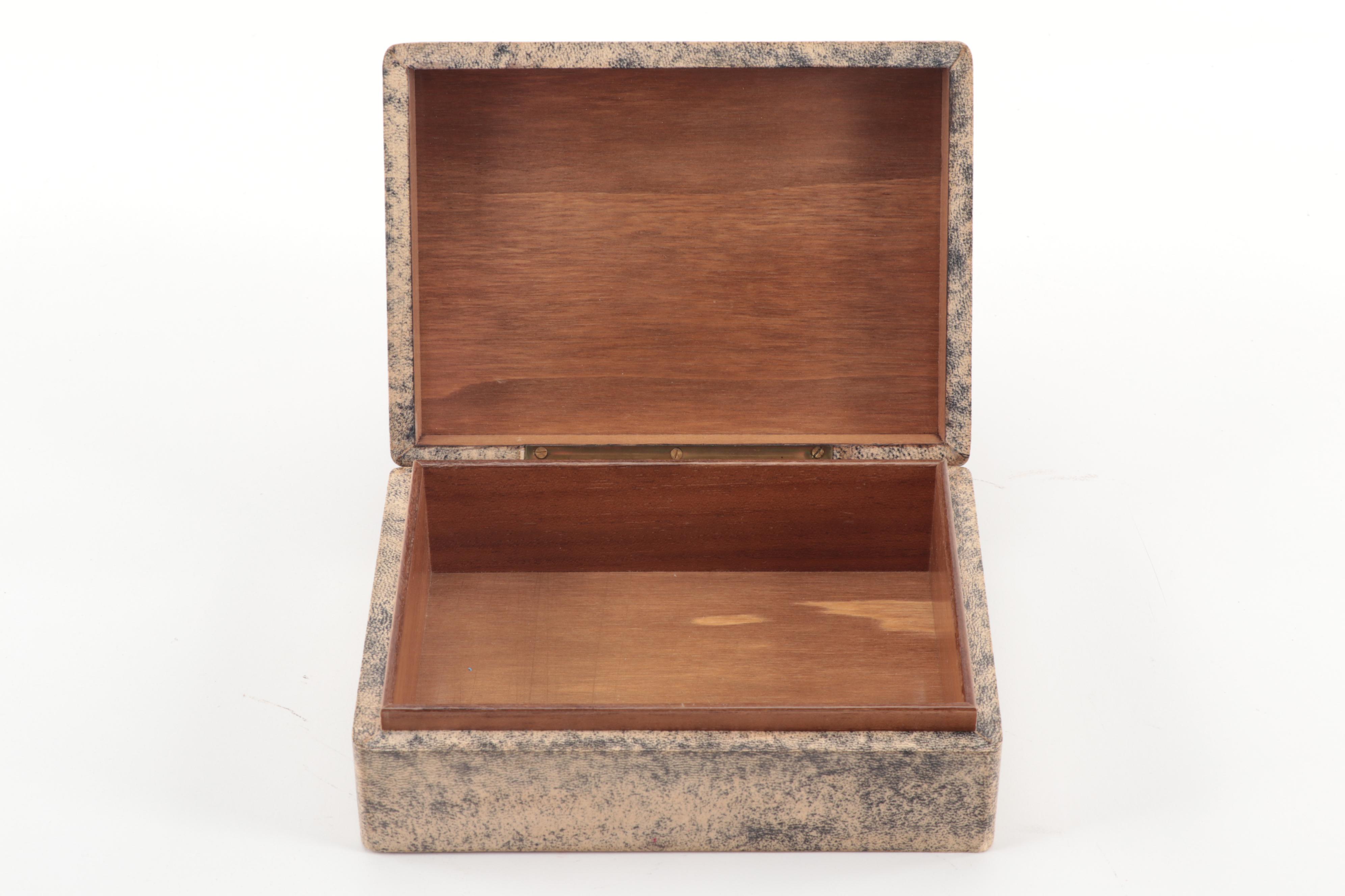 Embossed Leather Covered Box