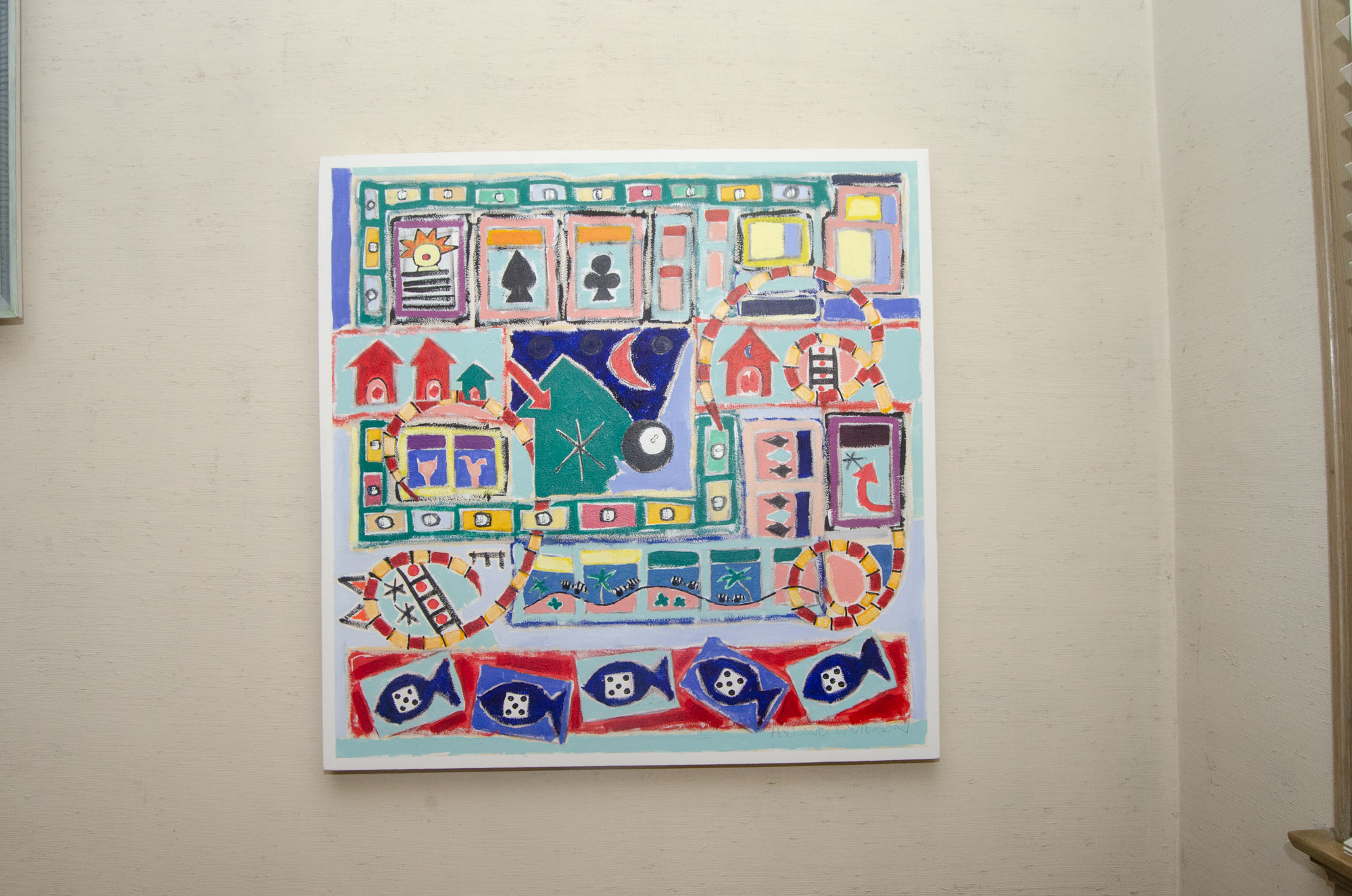 Holland Davidson Abstract Oil Painting "Games People Play"