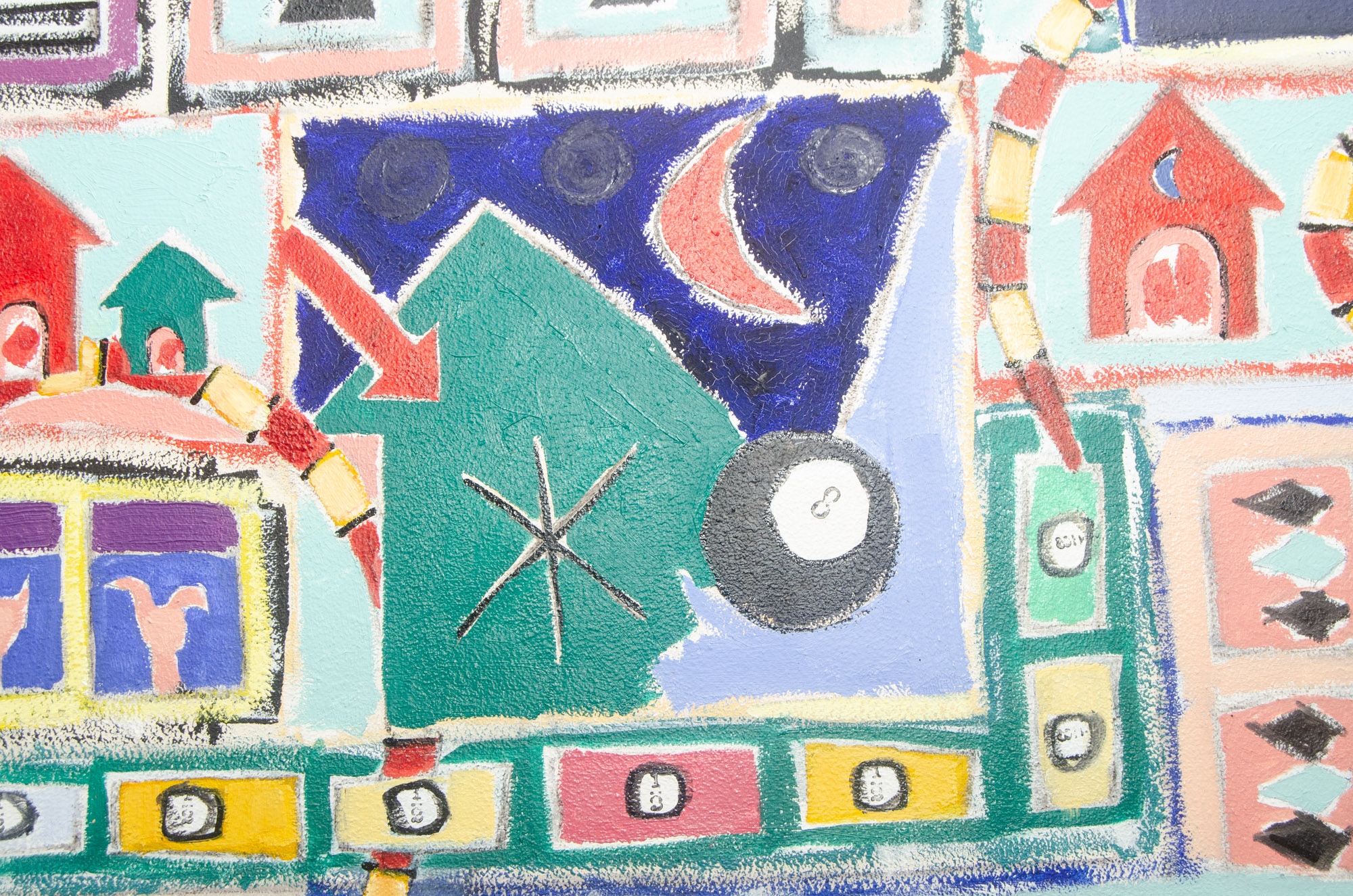 Holland Davidson Abstract Oil Painting "Games People Play"