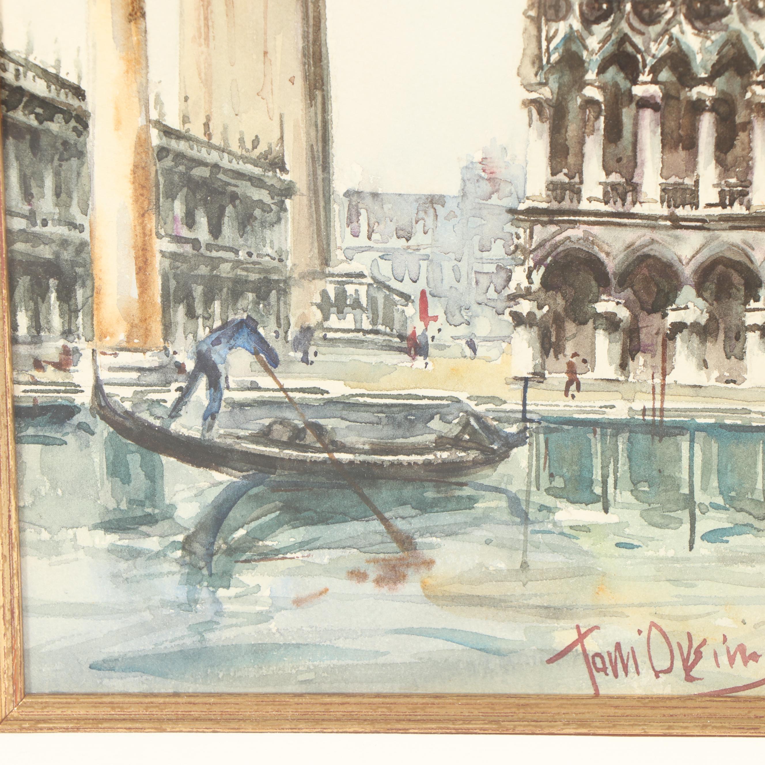 Toni Orsini Watercolors of Venetian Canals
