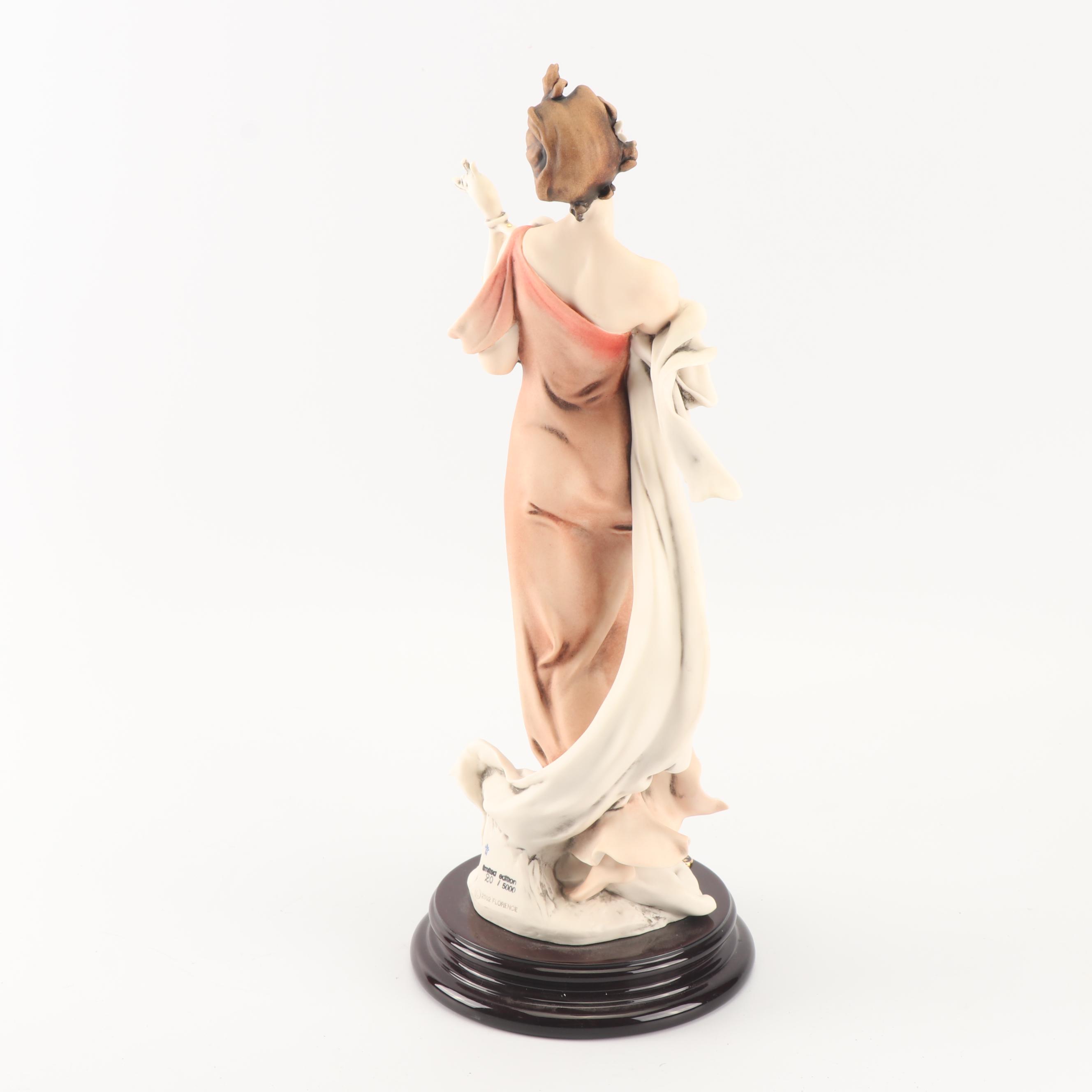 Limited Edition Giuseppe Armani Woman with Lyre Porcelain Figurine