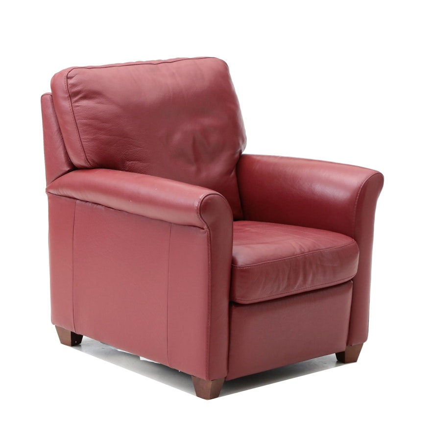 Leather Reclining Club Chair