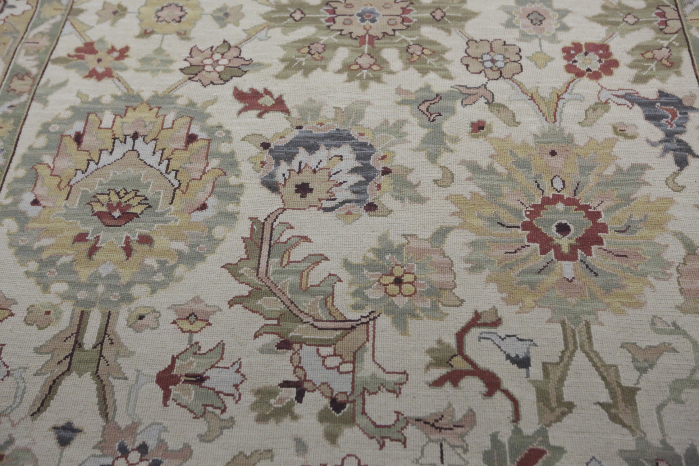 Handwoven Indian Wool Soumak Rug