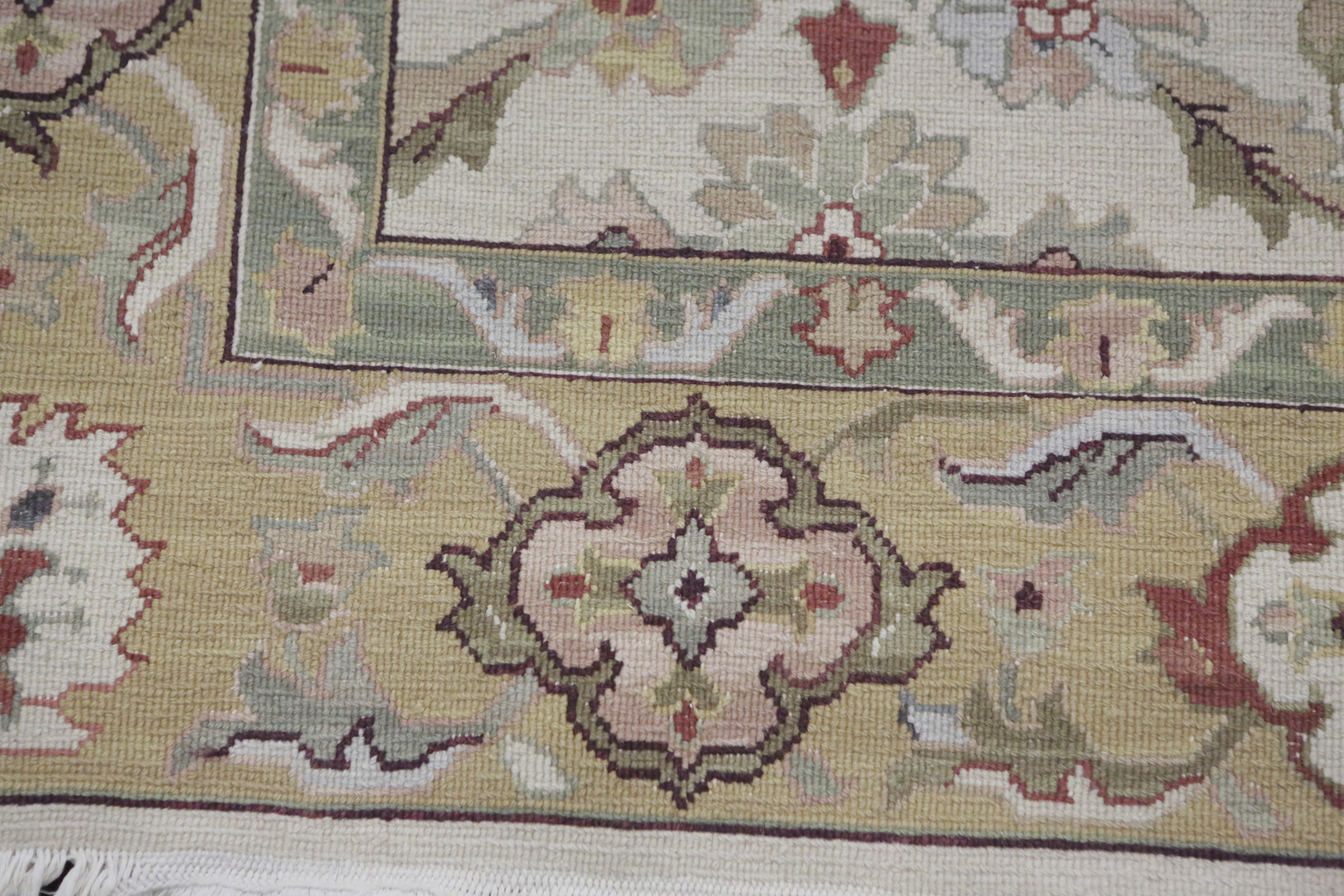 Handwoven Indian Wool Soumak Rug