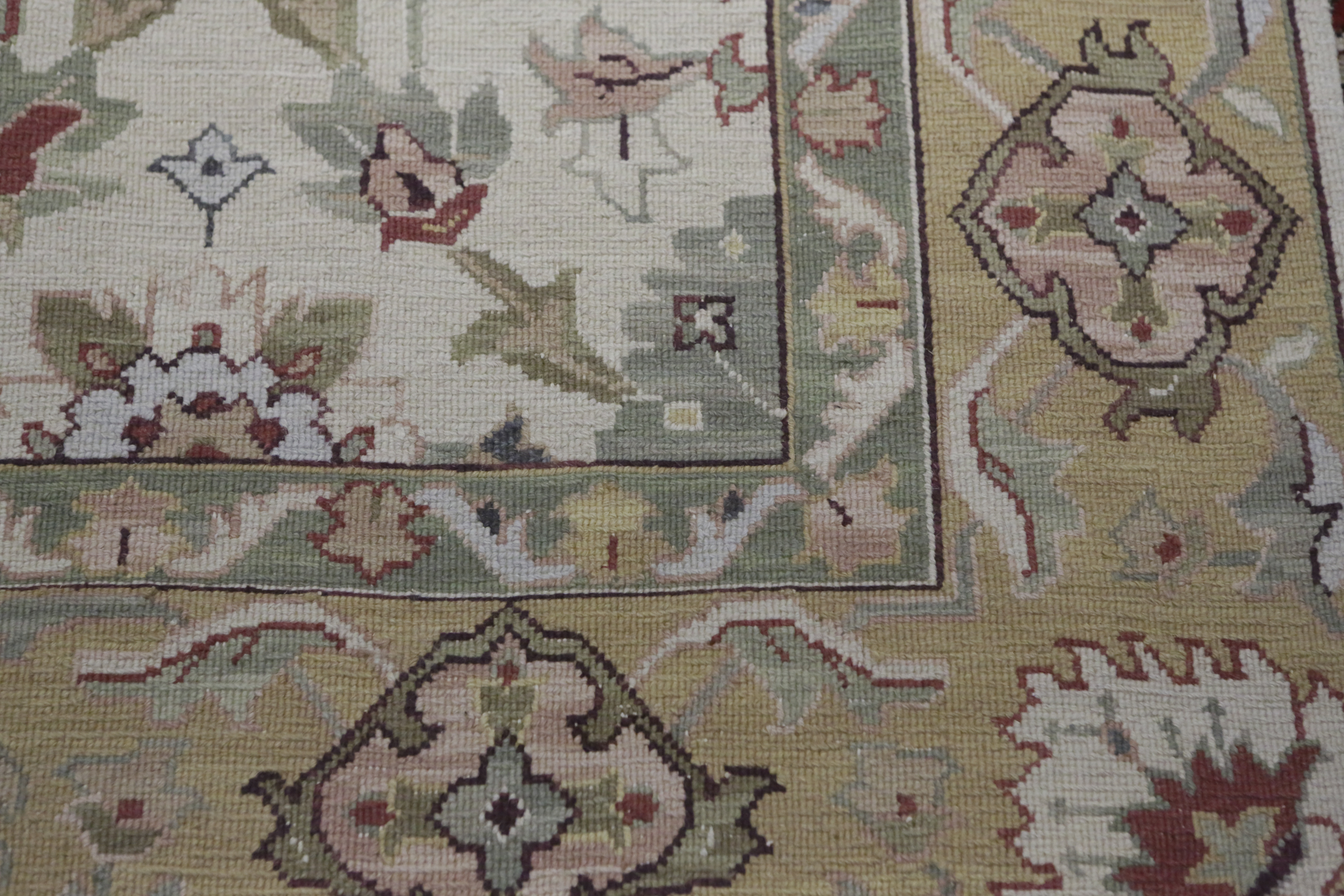 Handwoven Indian Wool Soumak Rug