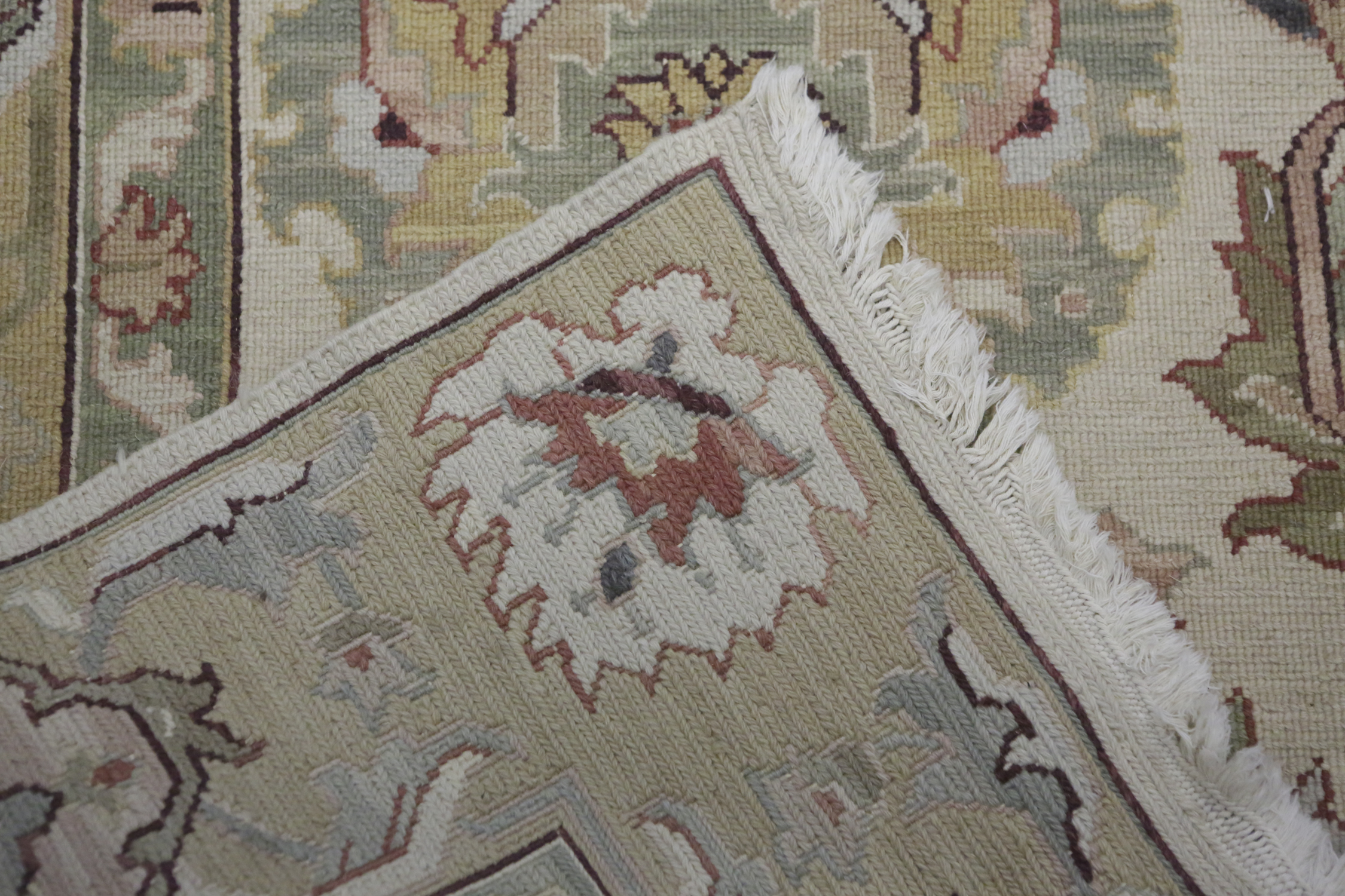 Handwoven Indian Wool Soumak Rug